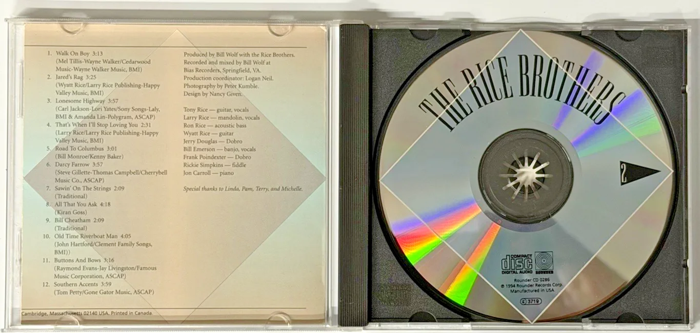 The Rice Brothers 2 CD Signed Tony & Wyatt Rice Guitar Flat Pick Bluegrass, изображение 5