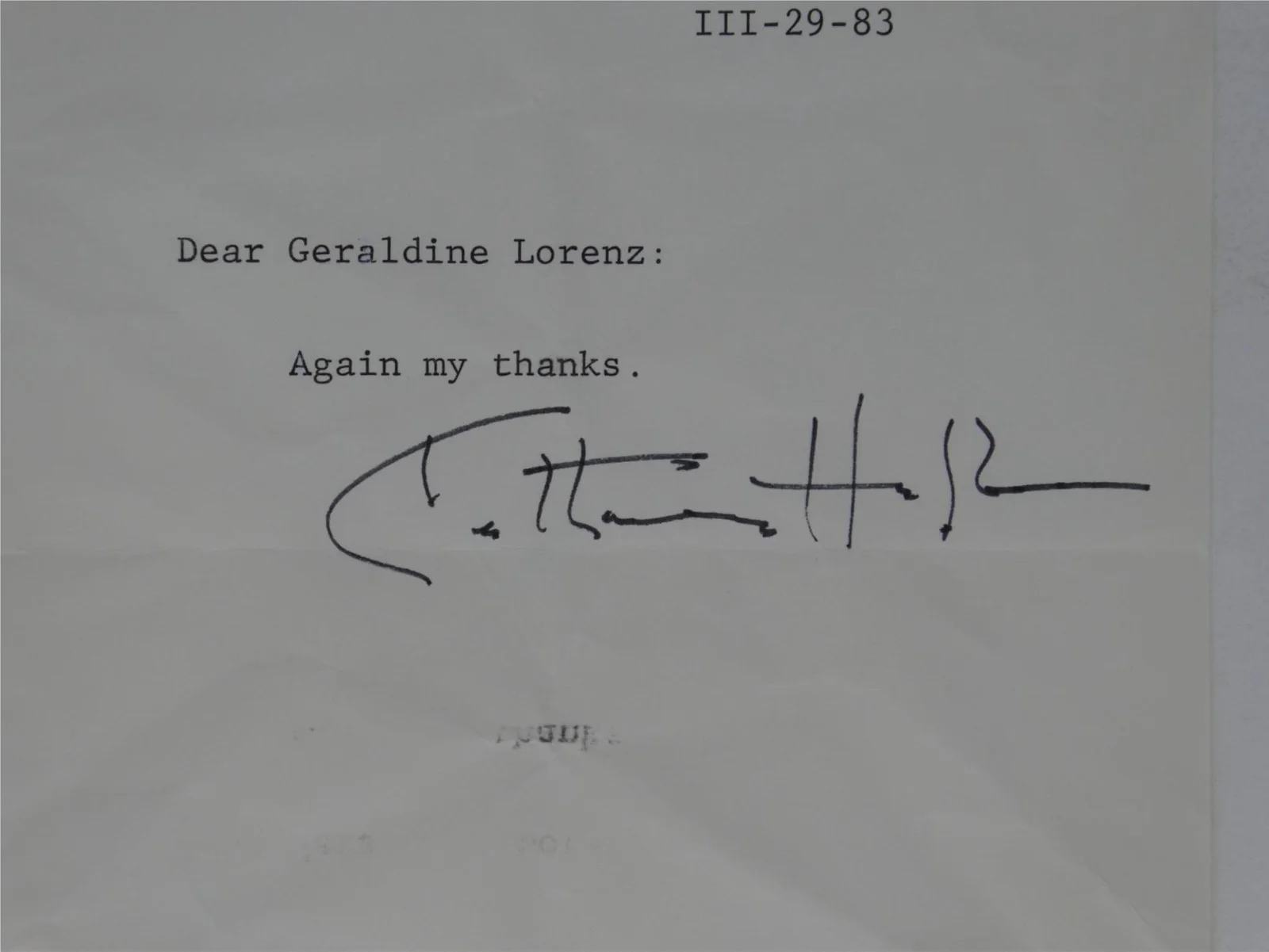 Katherine Hepburn — Katharine Hepburn Signed Typed Letter TLS Autographed 6x8 w/ Envelope, JSA COA, image 3