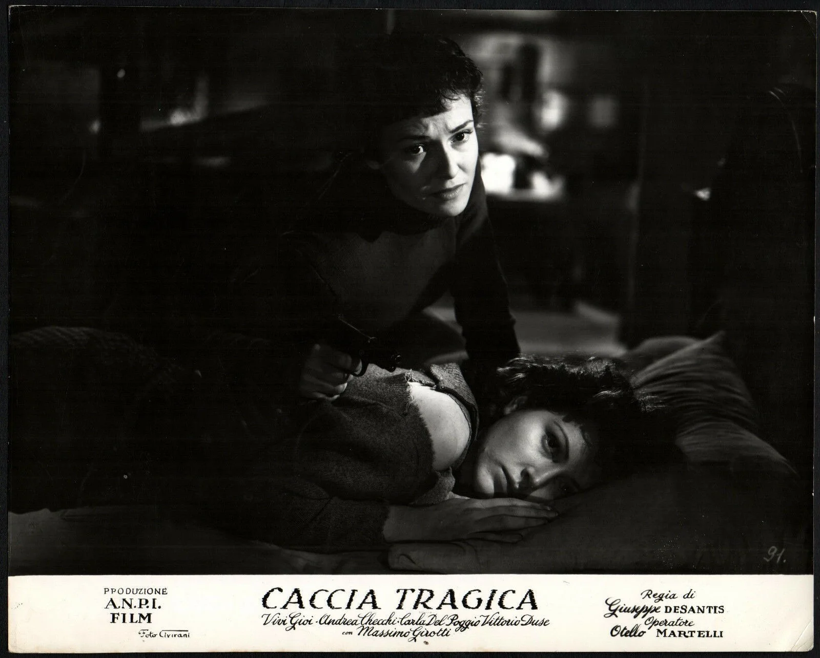CACCIA TRAGICA 1947 Giuseppe De Santis Massimo Girotti Carla Del Poggio 3 STILLS, image 2