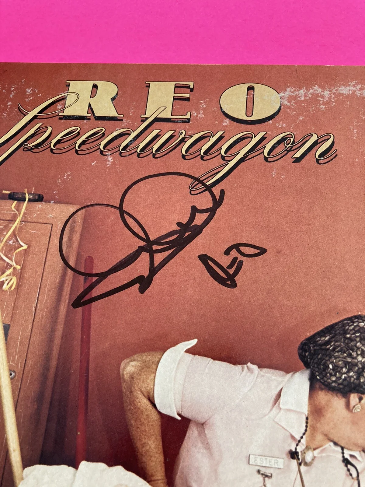 REO SPEEDWAGON x3 SIGNED GOOD TROUBLE VINYL LP *EXACT PROOF*, image 3