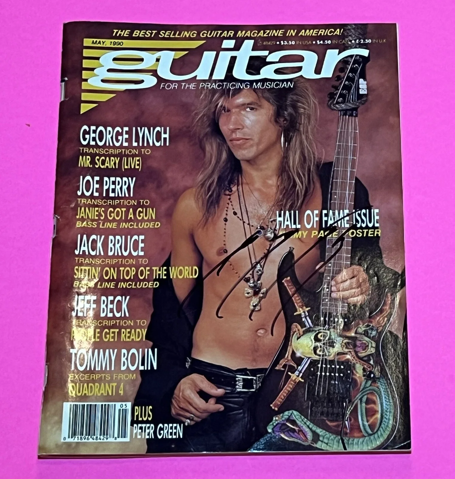GEORGE LYNCH DOKKEN AUTOGRAPHED SIGNED GUITAR MAGAZINE *EXACT PROOF*, image 5
