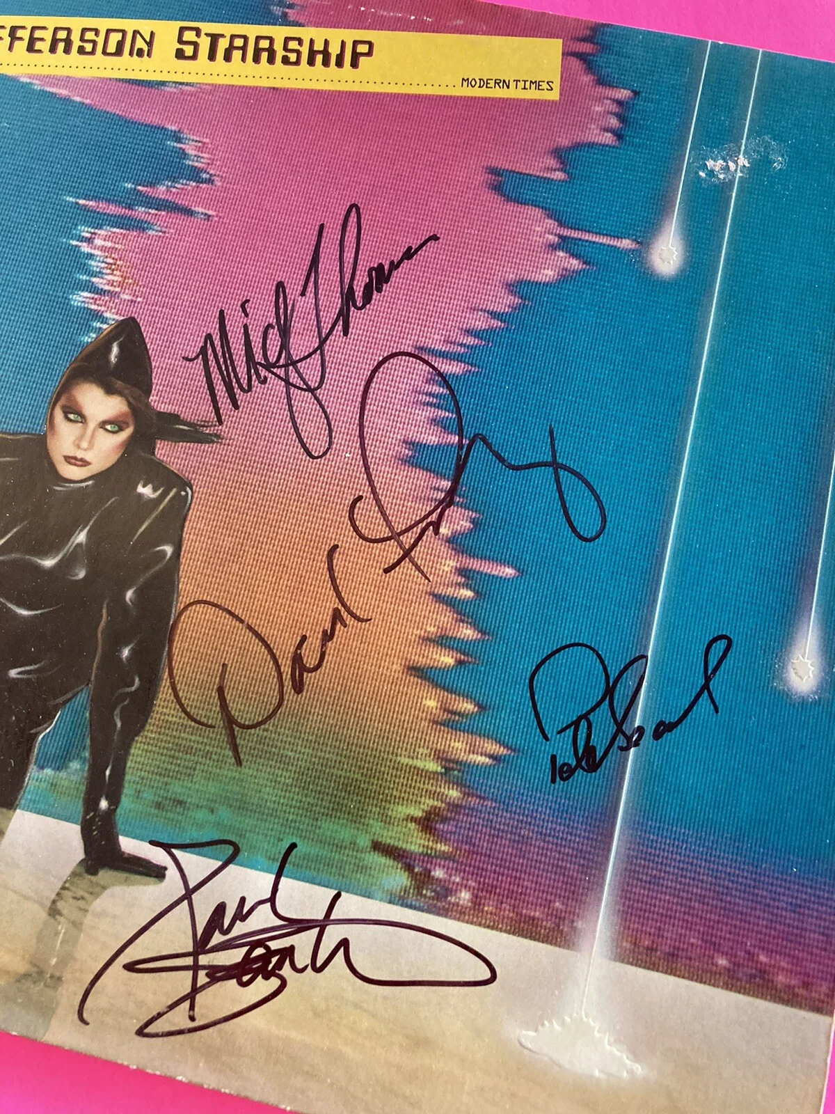 JEFFERSON STARSHIP x4 KANTNER THOMAS SIGNED MODERN TIMES VINYL LP *PROOF*, изображение 3