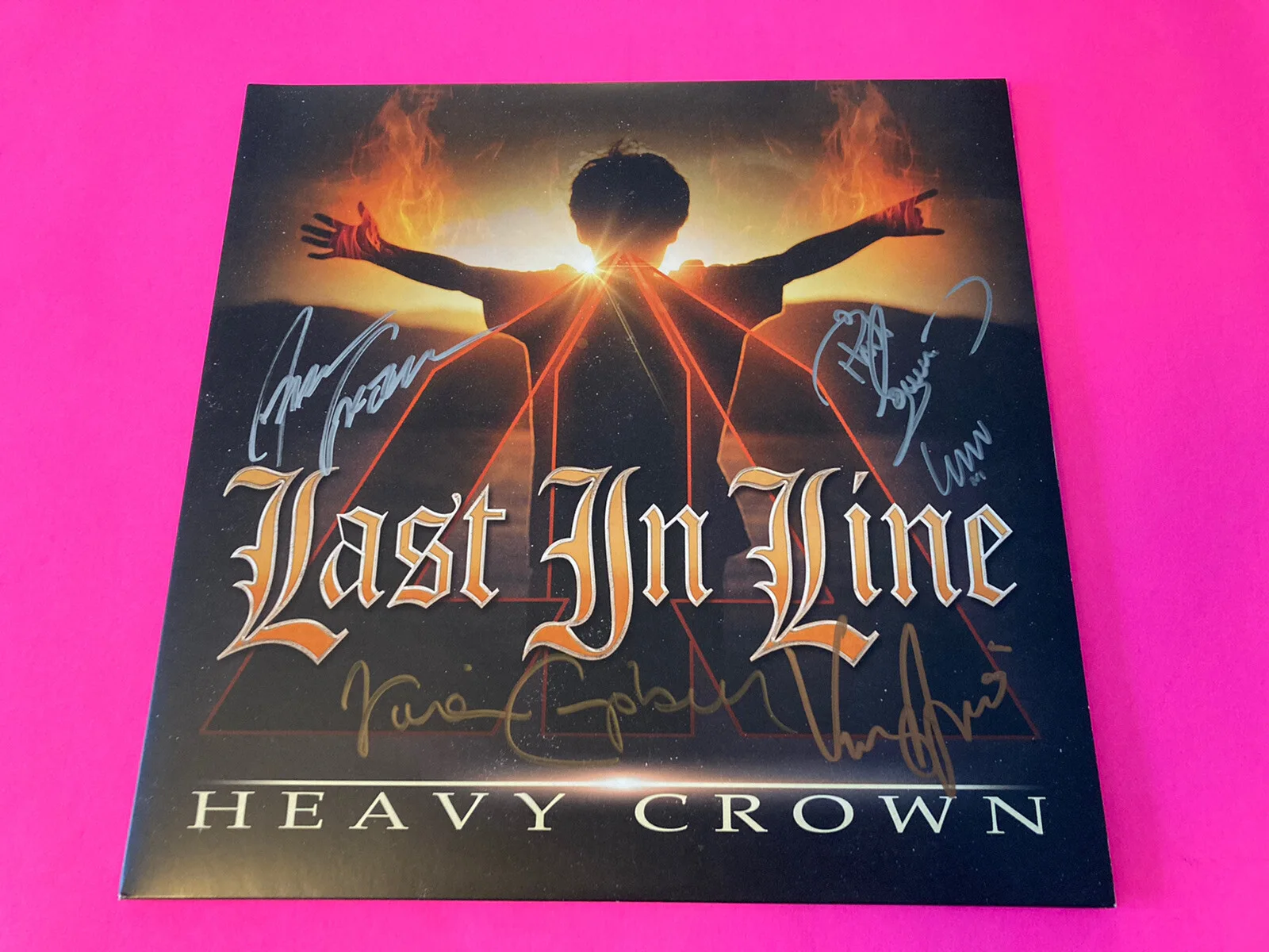 LAST IN LINE DEF LEPPARD dio SIGNED HEAVY CROWN DOUBLE VINYL LP *EXACT PROOF*, image 2