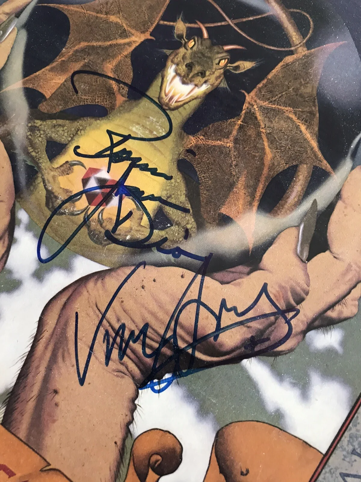 RONNIE JAMES DIO SIGNED SACRED HEART VINYL LP *PROOF* VIVIAN CAMPBELL APPICE, image 4