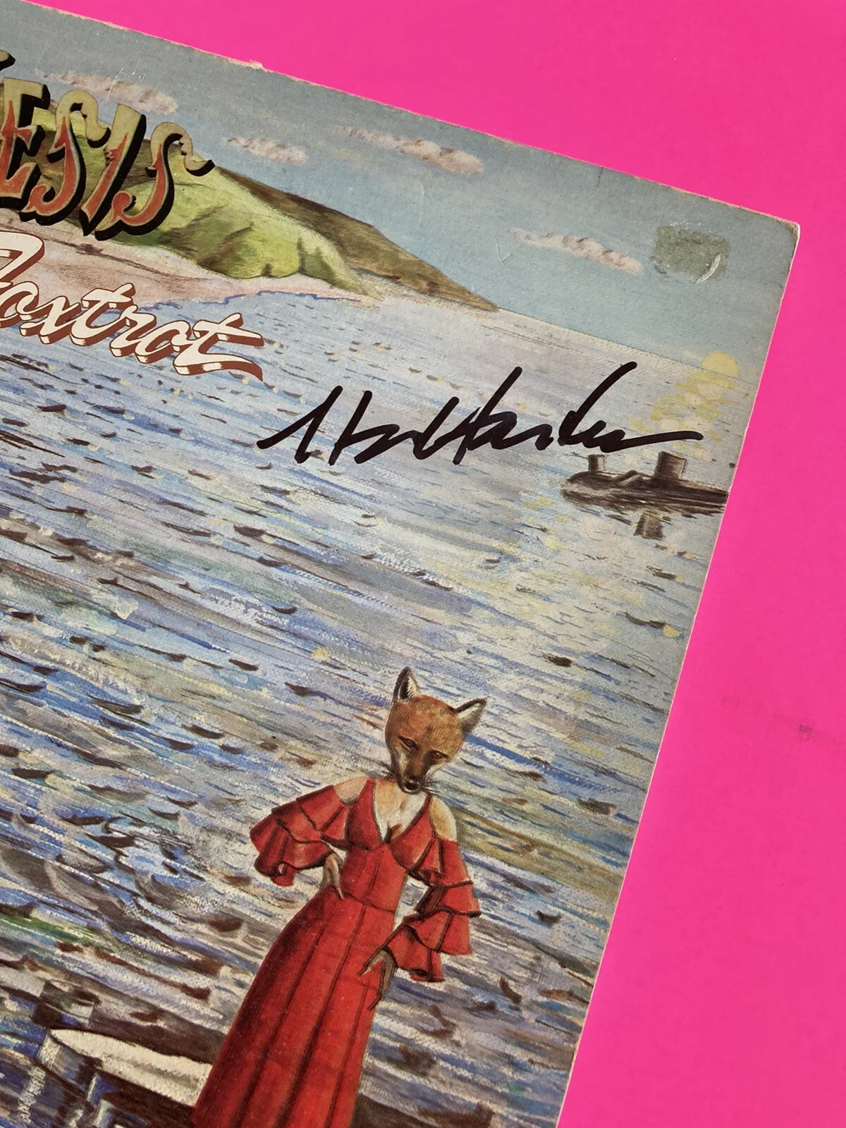 STEVE HACKETT GENESIS SIGNED FOXTROT VINYL LP *EXACT PROOF*, image 3