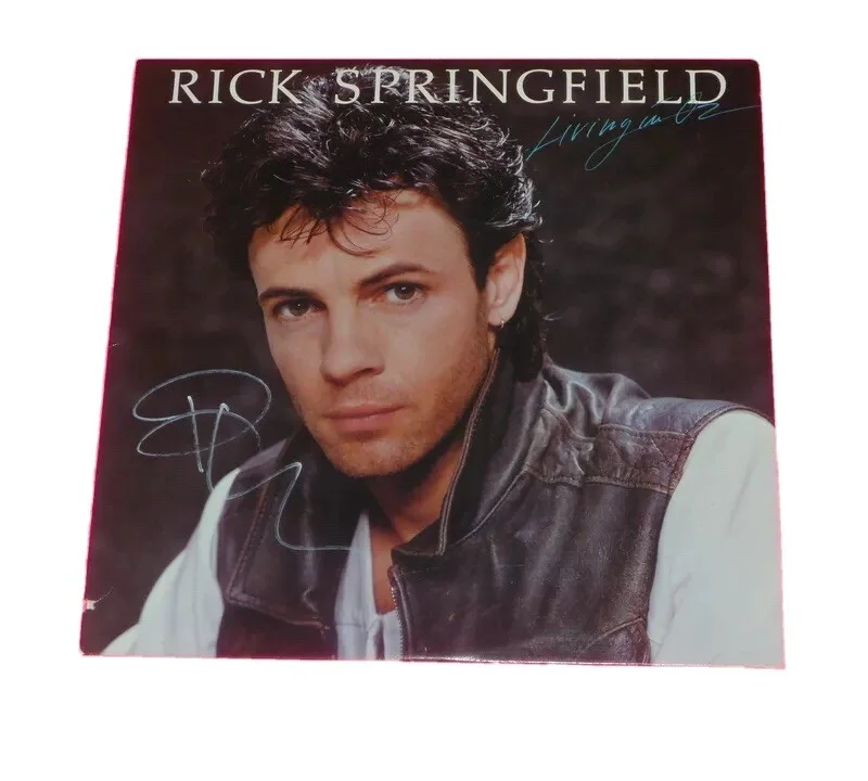 RICK SPRINGFIELD SIGNED AUTOGRAPHED LIVING IN OZ VINYL LP *EXACT PROOF*, image 2