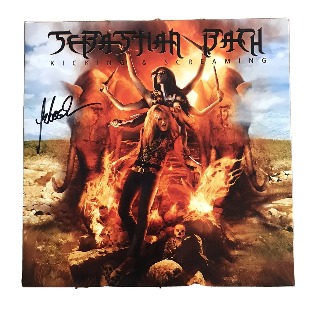 SKID ROW SEBASTIAN BACH SIGNED AUTOGRAPH KICKING AND SCREAMING VINYL LP *PROOF*, изображение 2