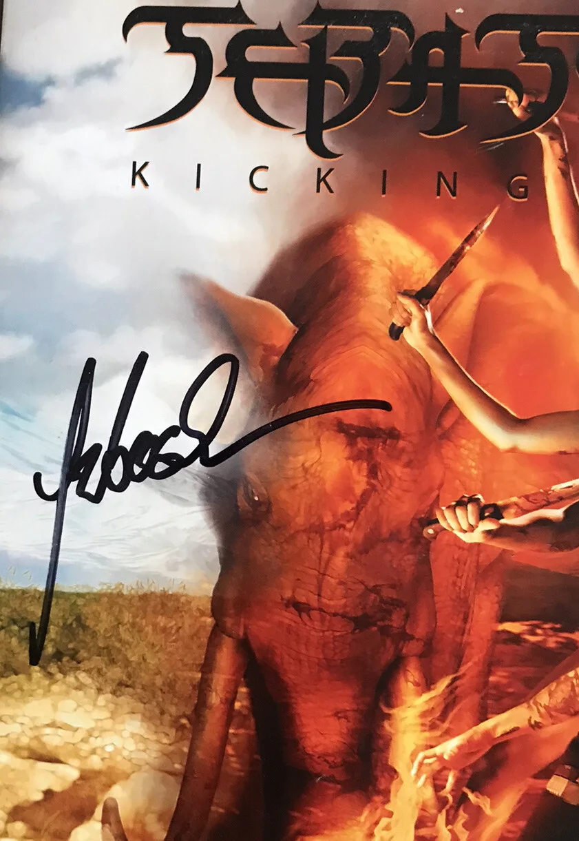 SKID ROW SEBASTIAN BACH SIGNED AUTOGRAPH KICKING AND SCREAMING VINYL LP *PROOF*, изображение 3