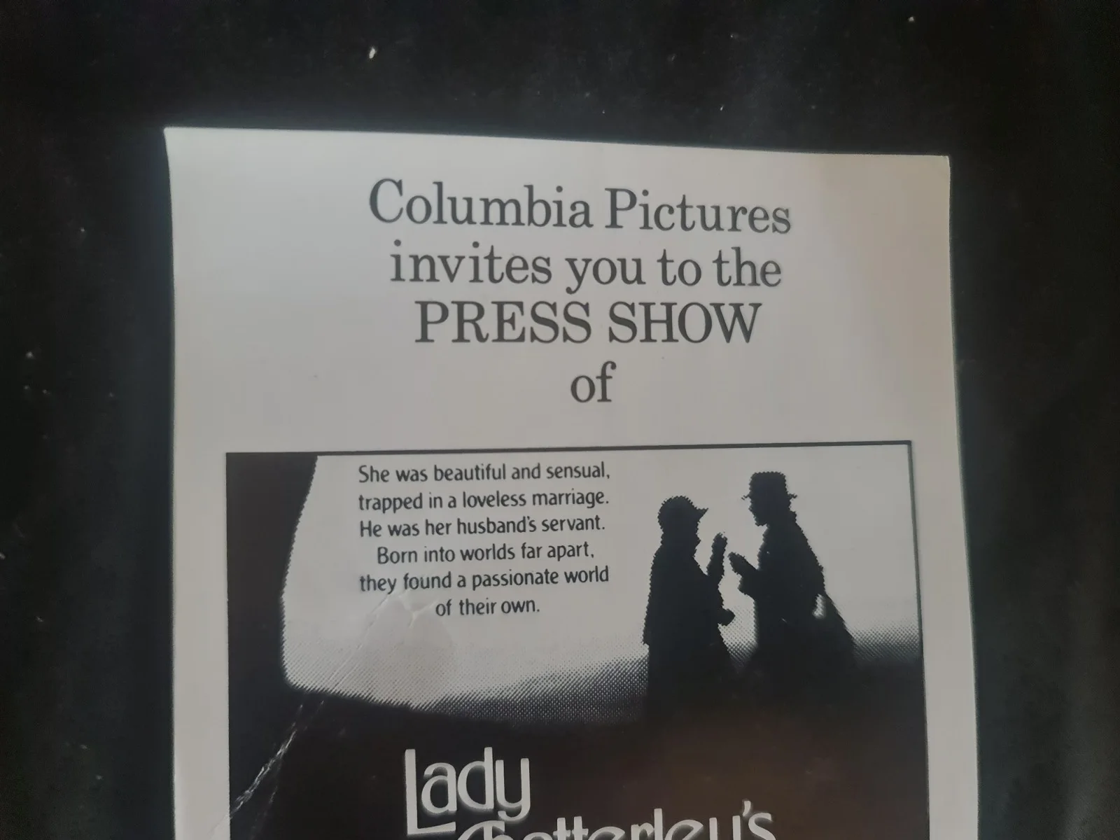 Lady Chatterley’s Lover Press Show Ticket | Leicester Square | Columbia UK, изображение 2