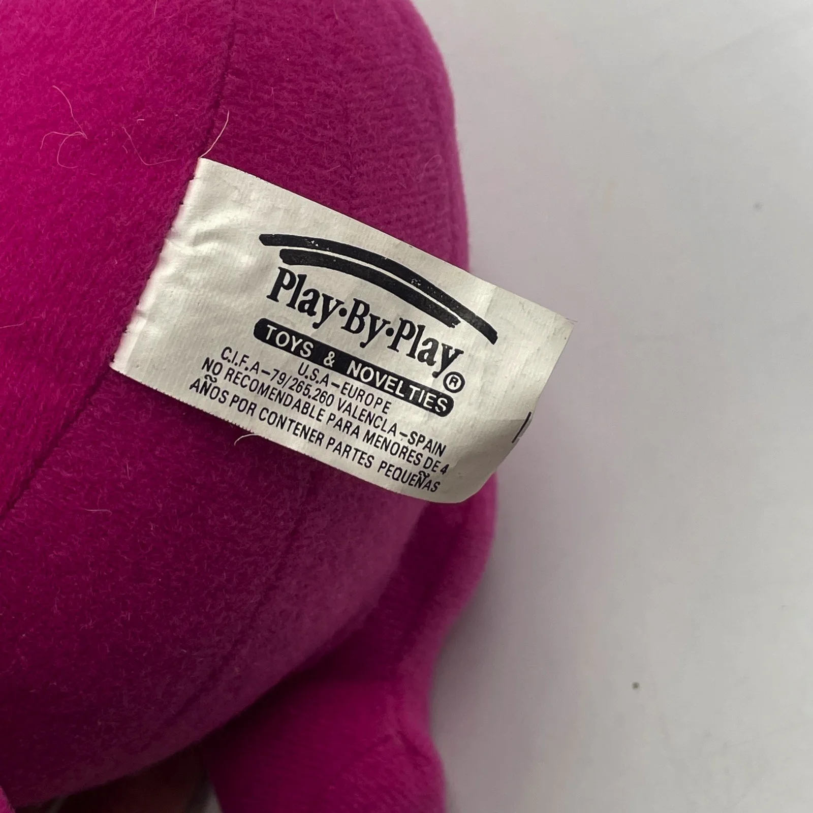 The Flintstones • Dino the Dinosaur Soft Plush Toy • 10” with Tags • VGC+ (1993), изображение 4