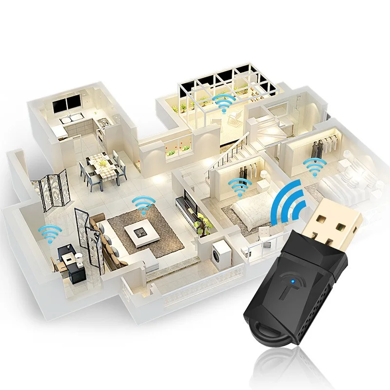 300 Mbps Wireless USB WiFi Adapter Portable Network Card, image 2