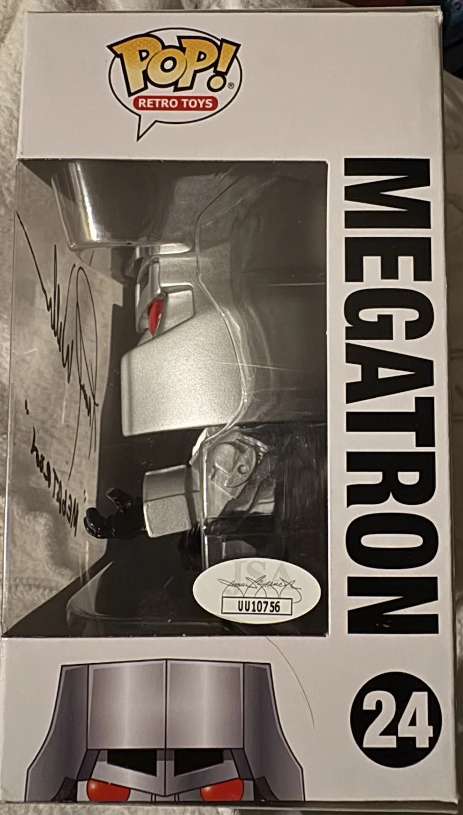 Frank Welker — Frank Welker , MEGATRON , Signed Autographed , Fubko pop JSA Authentication ￼, image 2