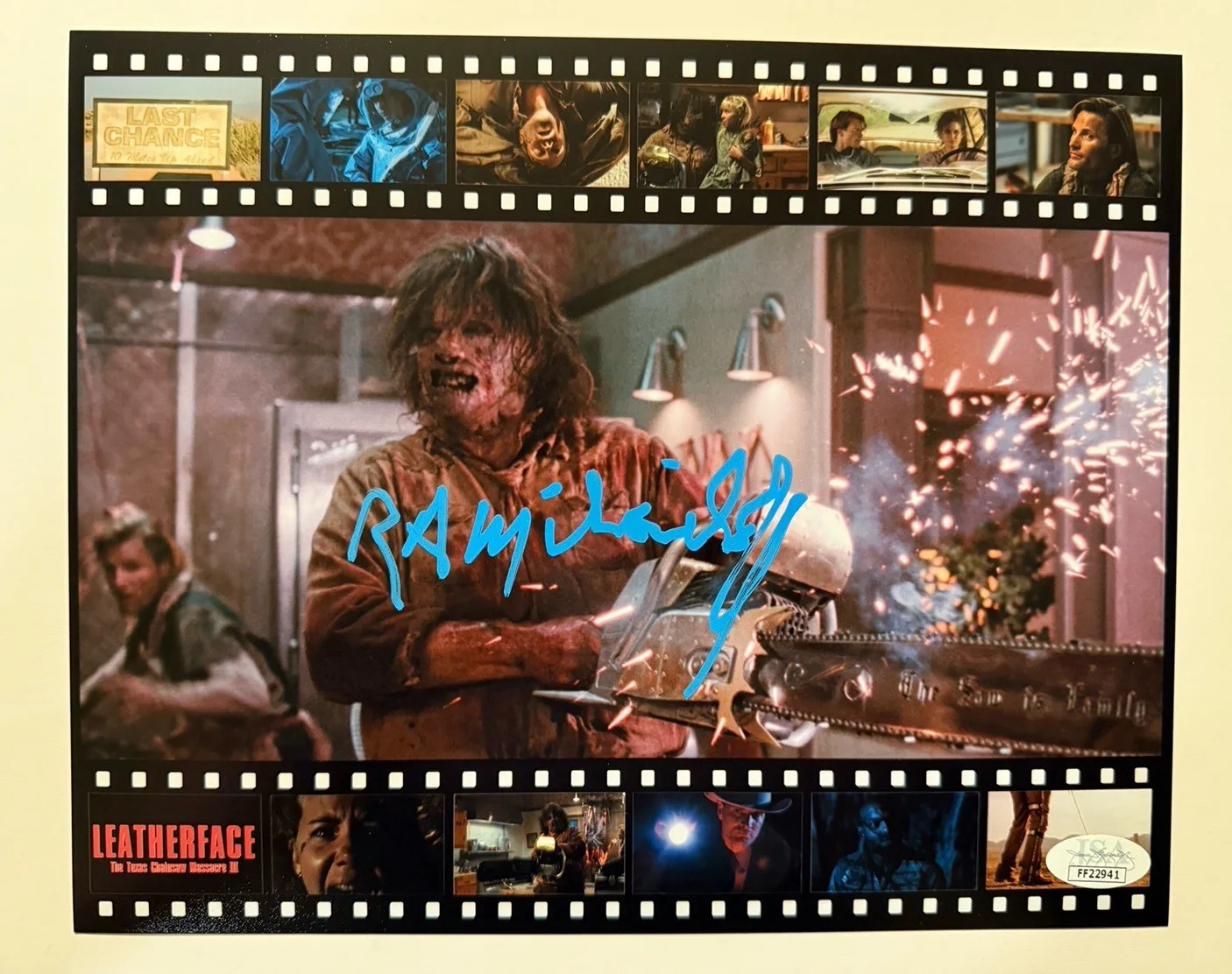 R.A. Mihailoff — R.A. Mihailoff SIGNED 8x10 Photo Leatherface 3 Texas Chainsaw EXACT PROOF JSA B