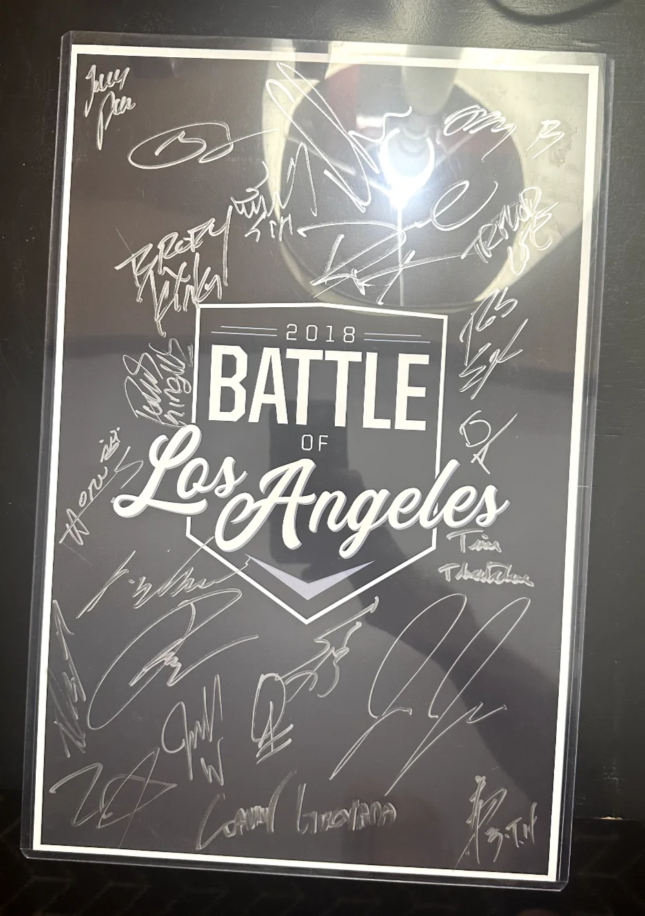 PWG Battle of Los Angeles 2018 Autographed Poster Darby Allin Brody King Bandido, изображение 2