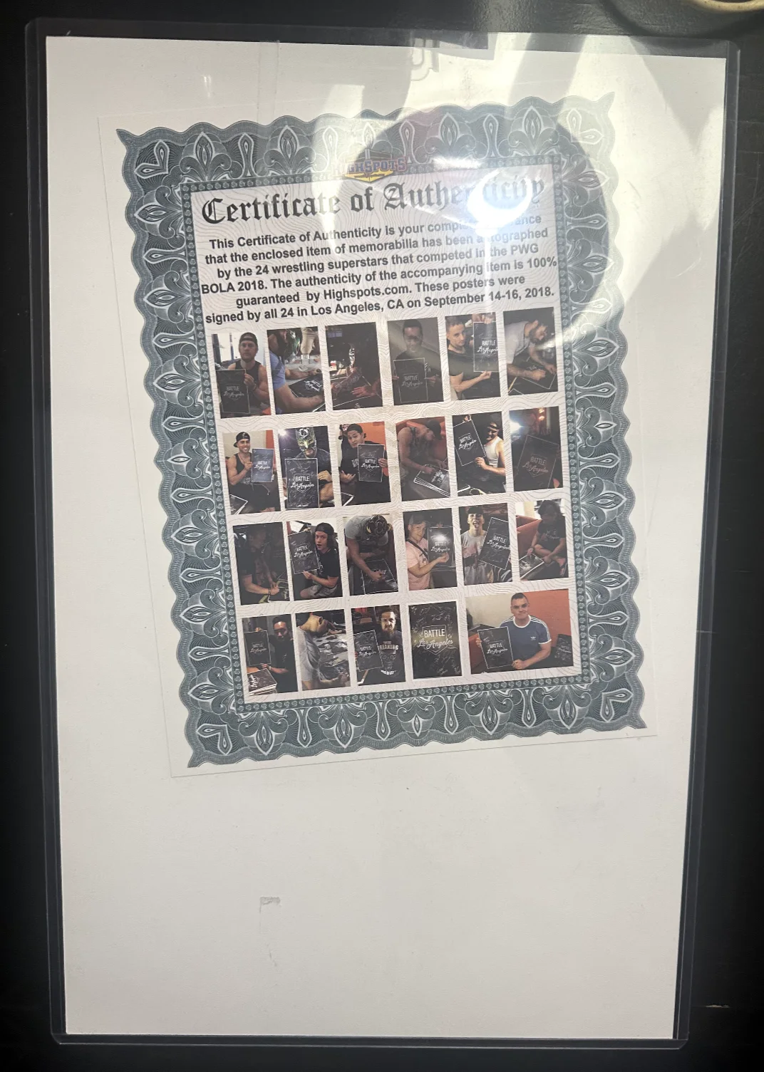 PWG Battle of Los Angeles 2018 Autographed Poster Darby Allin Brody King Bandido, изображение 3