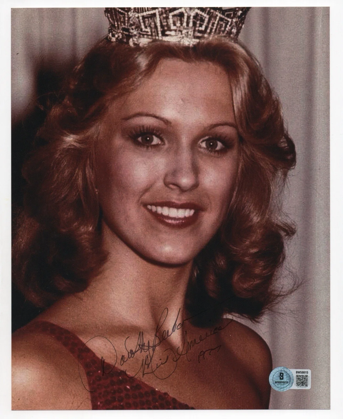 Dorothy Benham — Dorothy Benham autographed signed 8x10 photo Beckett BAS COA Miss America 1977