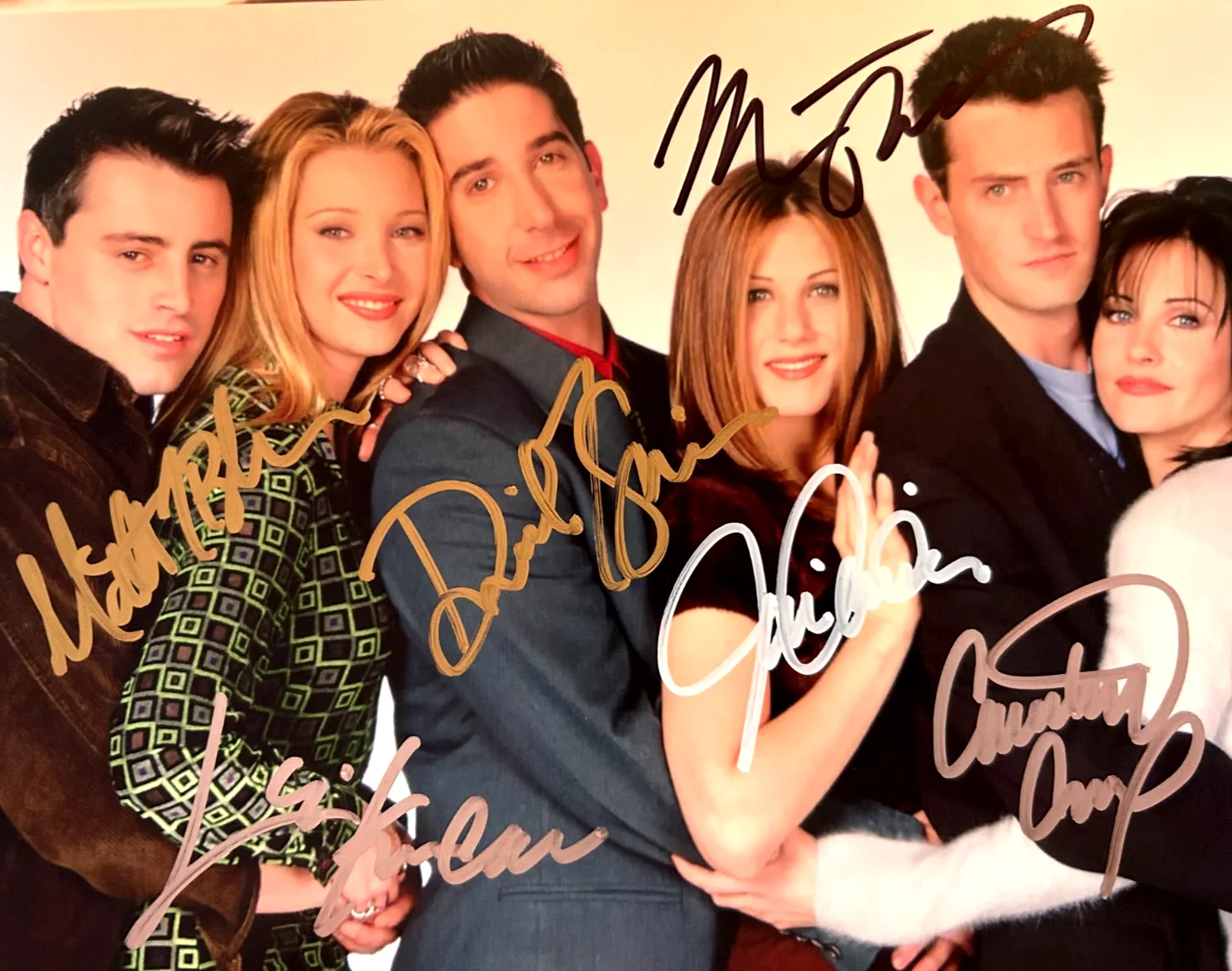 Jennifer Aniston, Courteney Cox, Matt Leblanc, Matthew Perry — FRIENDS (Full Cast x6) Signed 8x10 in. REAL Authentic Original Autographs w/COA, изображение 3