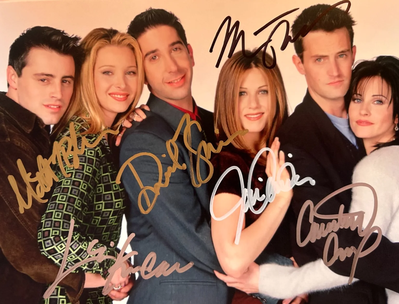 Jennifer Aniston, Courteney Cox, Matt Leblanc, Matthew Perry — FRIENDS (Full Cast x6) Signed 8x10 in. REAL Authentic Original Autographs w/COA, изображение 5