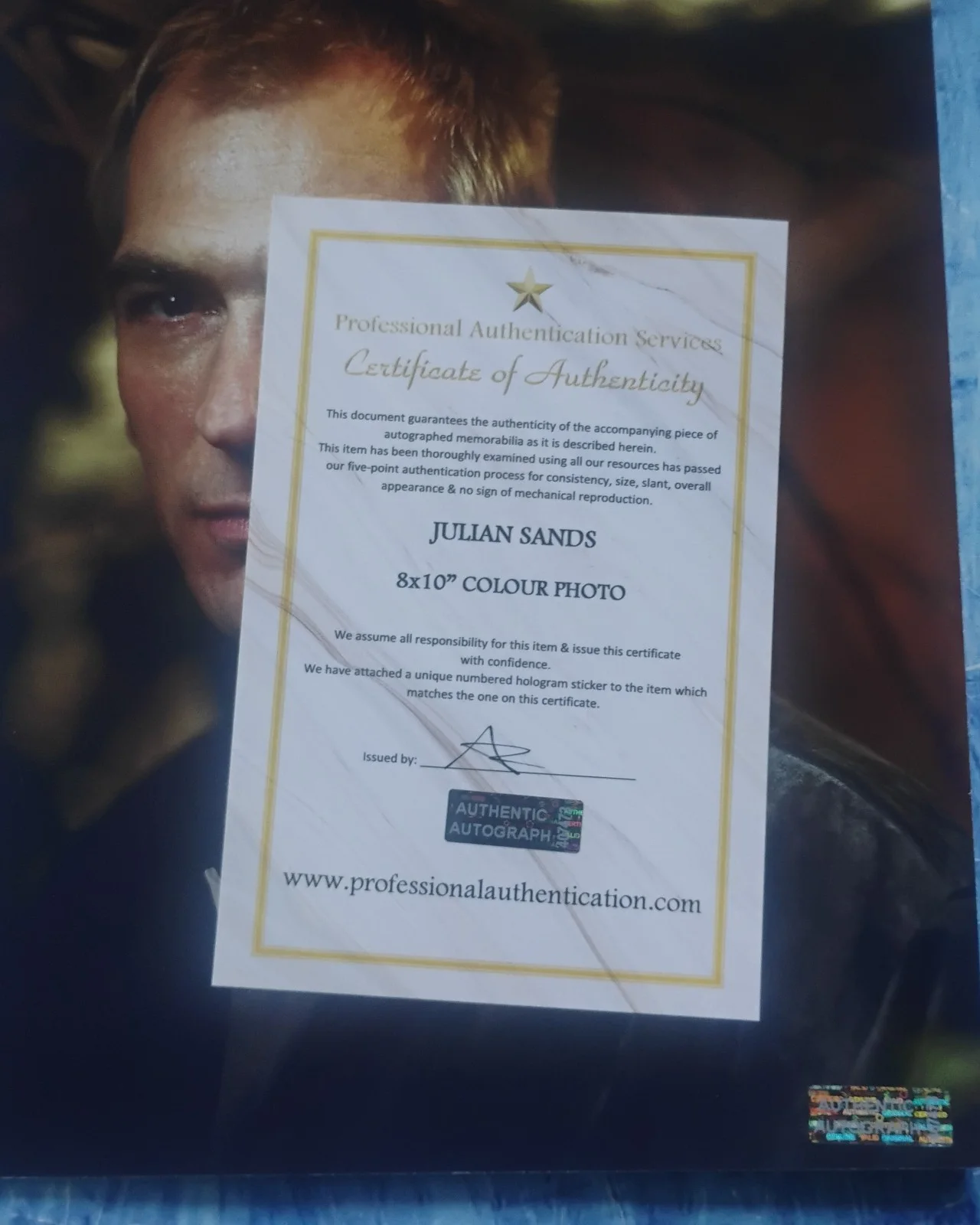 Julian Sands Hand Signed 8x10 Photo COA - NO US TARIFFS, image 4