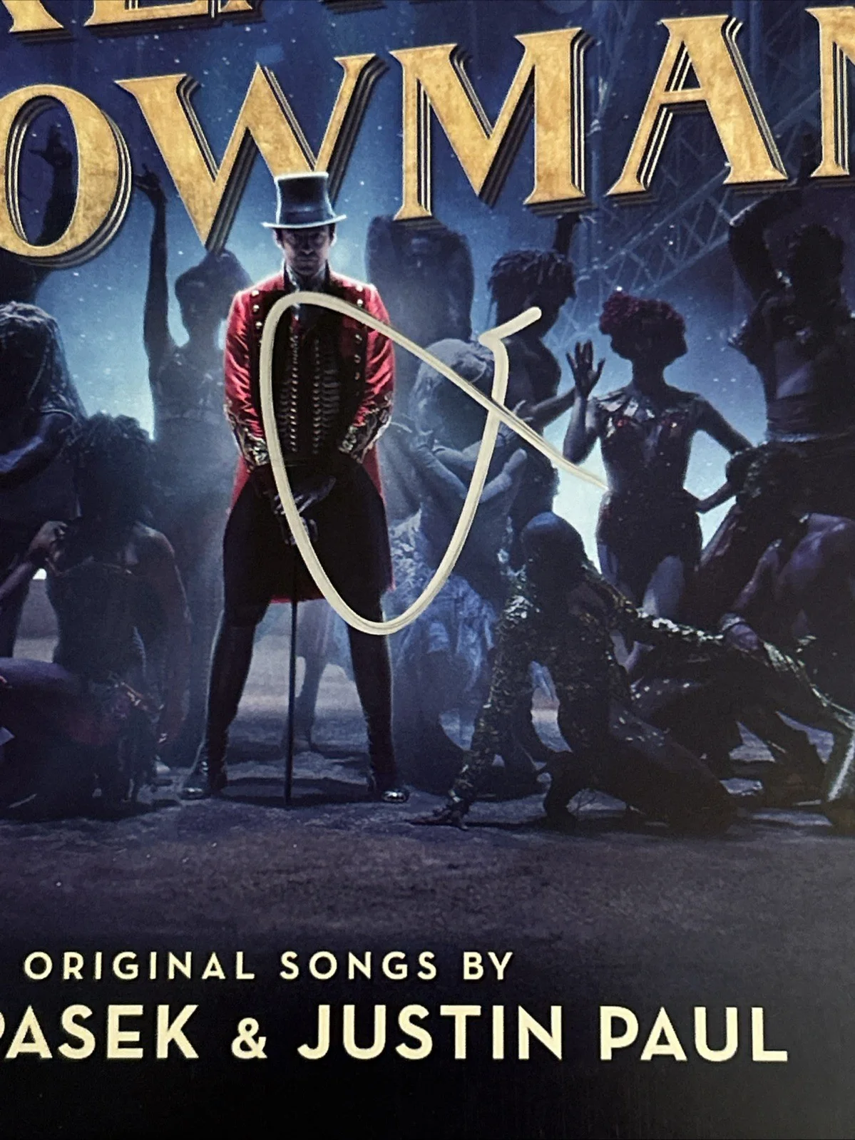 Hugh Jackman Autographed The Greatest Showman Vinyl JSA Certified, image 2