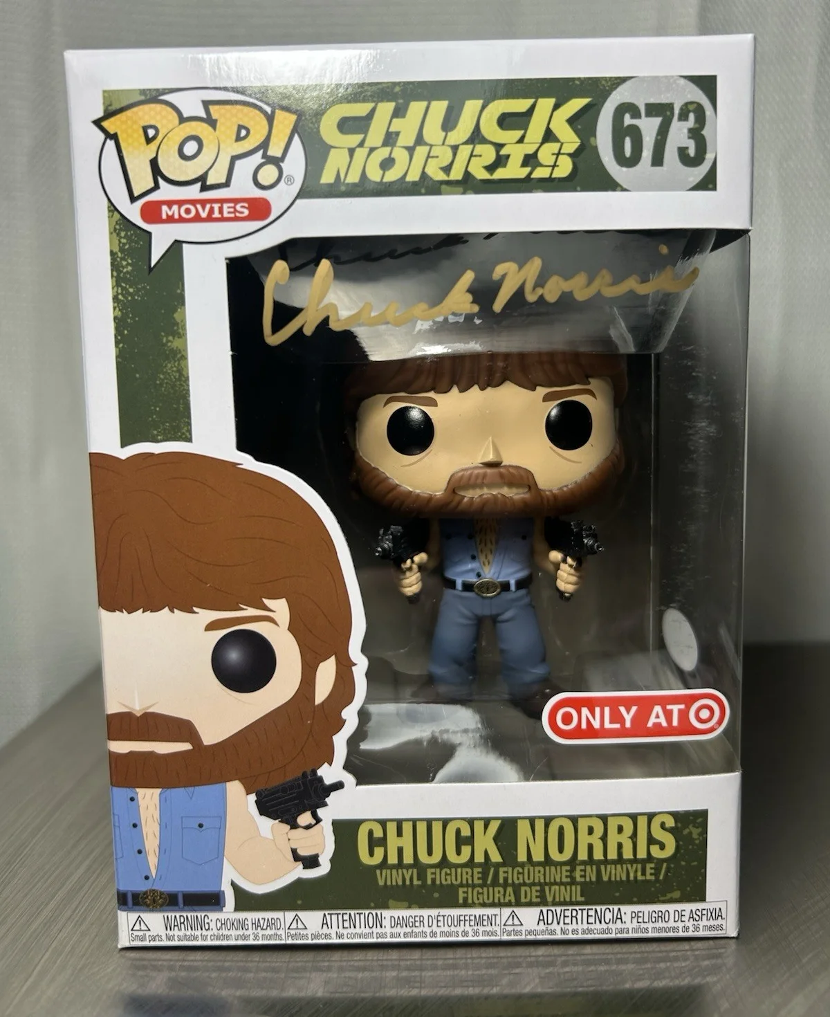 Chuck Norris — CHUCK NORRIS Signed/autographed Funko POP! #673 with JSA Authentic Certificate!, image 2