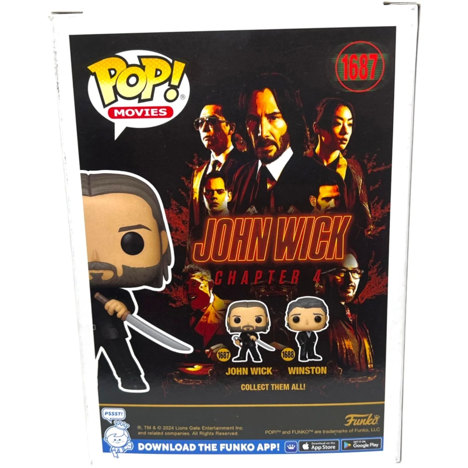 KEANU REEVES — KEANU REEVES SIGNED JOHN WICK CHAPTER 4 FUNKO POP POP! 1687 THE MATRIX NEO JSA, image 2