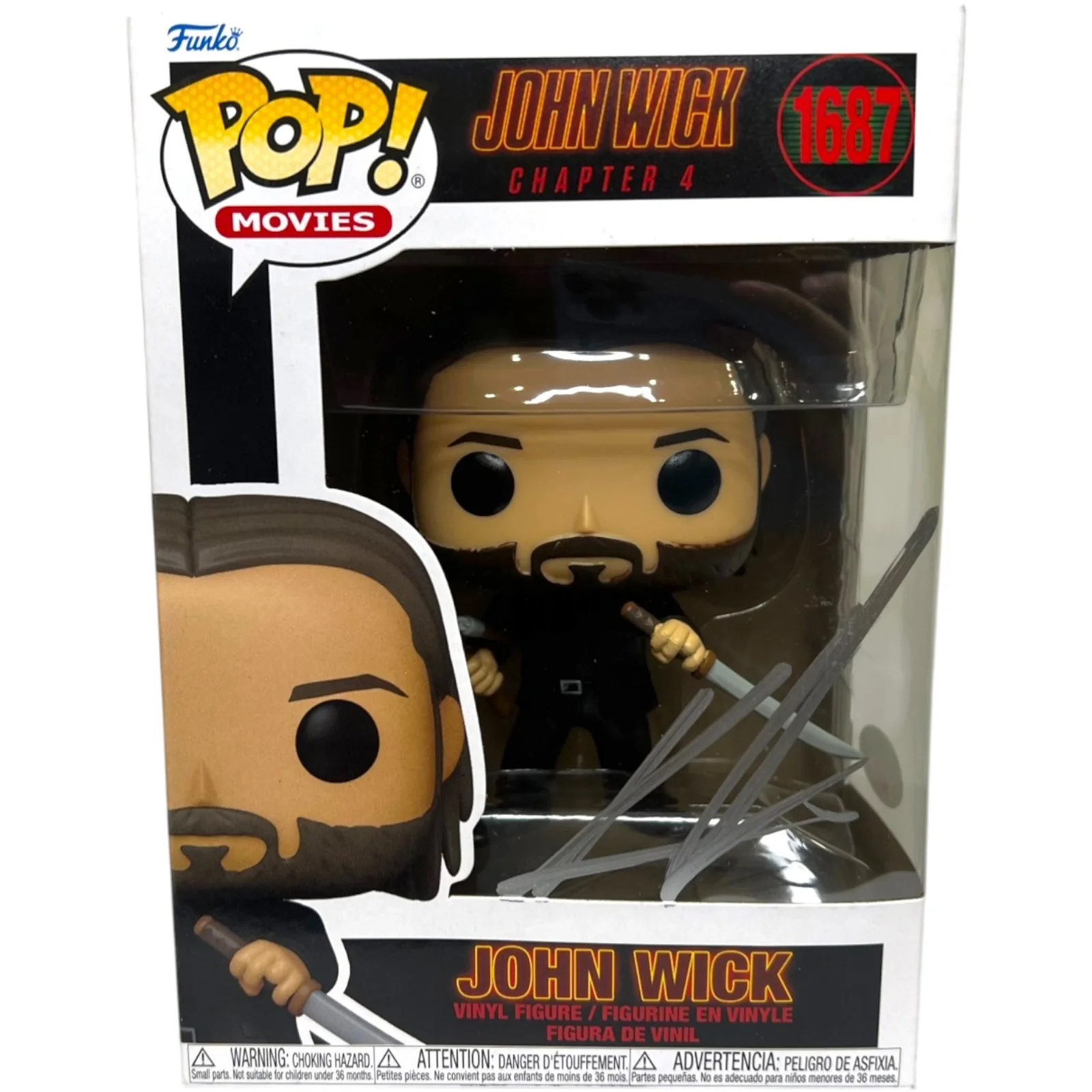 KEANU REEVES — KEANU REEVES SIGNED JOHN WICK CHAPTER 4 FUNKO POP POP! 1687 THE MATRIX NEO JSA, image 4