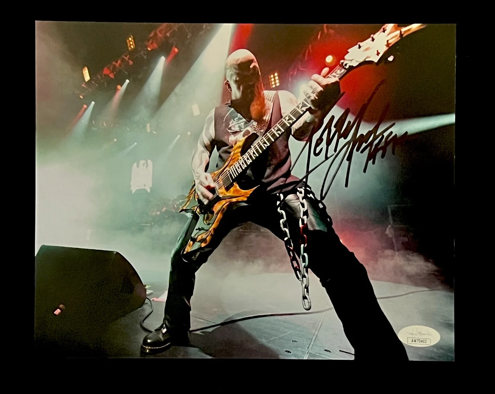 KERRY KING OF SLAYER HAND SIGNED 8X10 PHOTO JSA COA THRASH METAL ROCK & ROLL, изображение 2