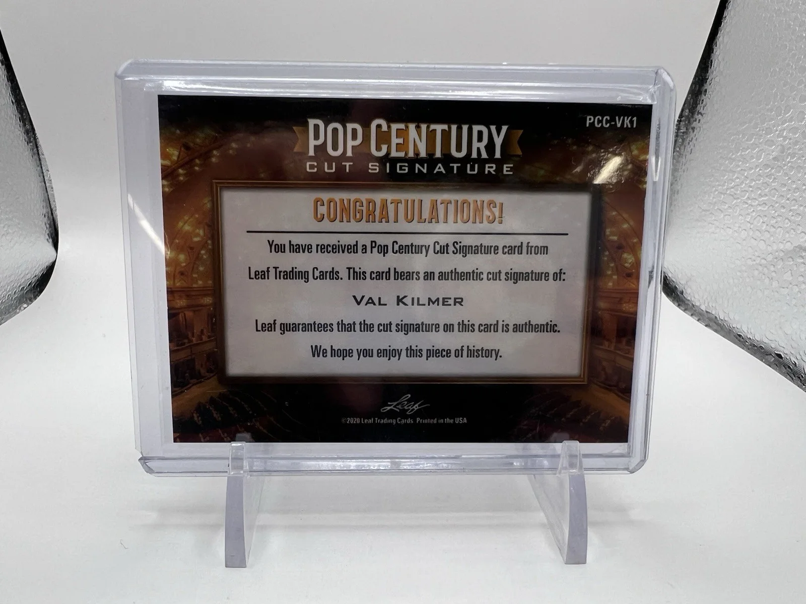 VAL KILMER — 2020 Leaf Pop Century Cut Signatures Val Kilmer Autograph Auto NM-MT, изображение 5
