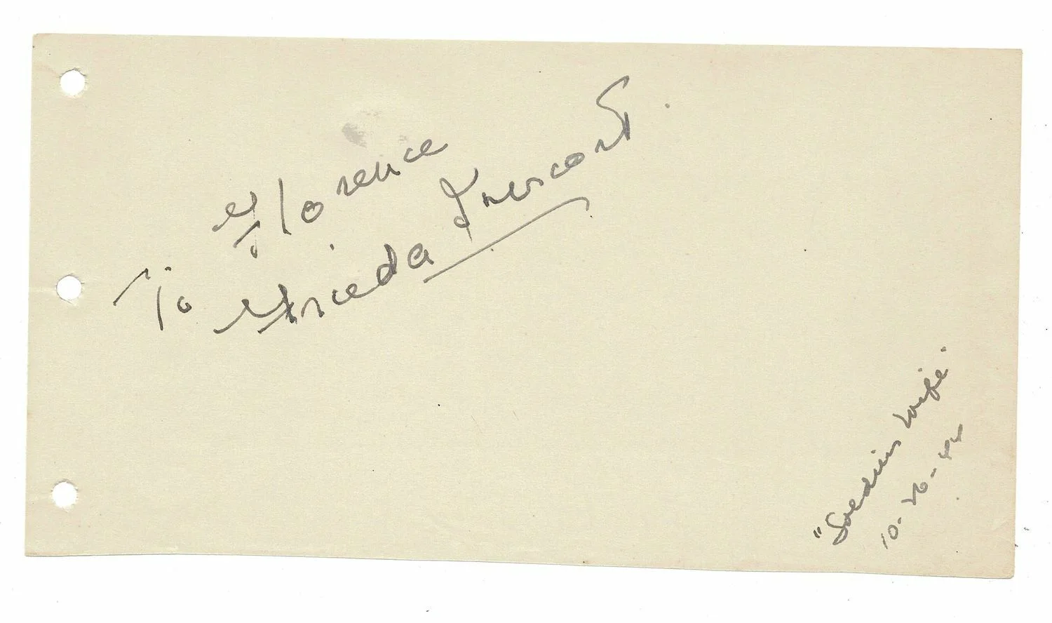 Frieda Inescort — Frieda Inescort Scottish Actress Autographed Signed Album Page AMCo COA 13183