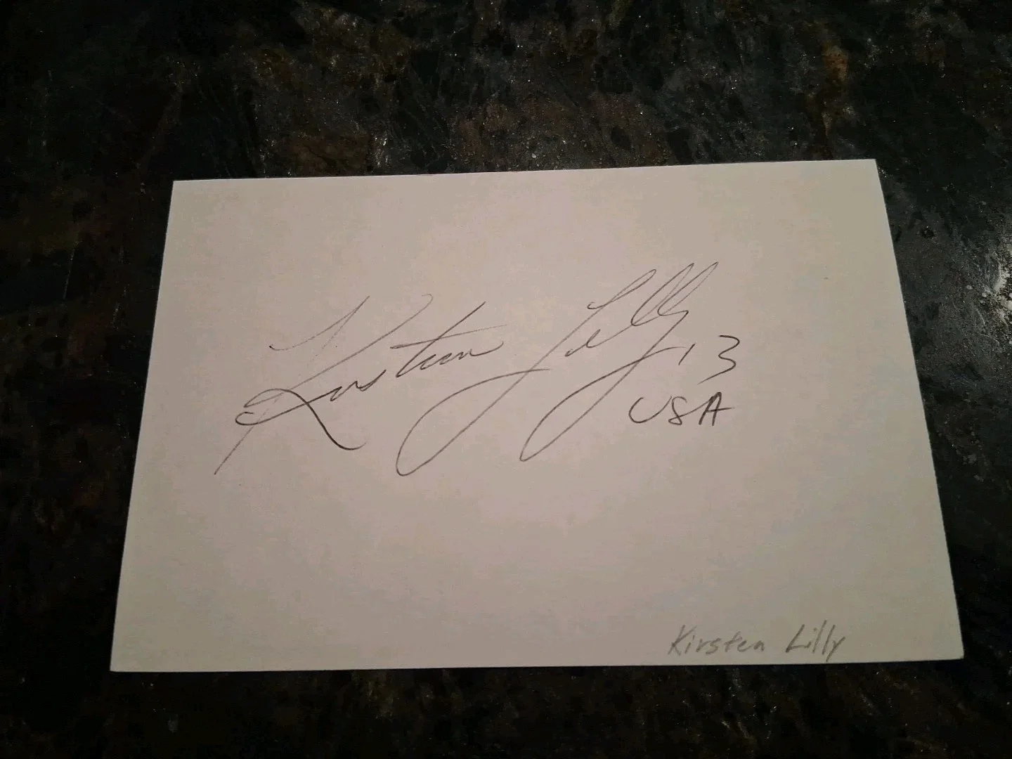 Kristen Lily — Kristen Lily Woman's Soccer Star 4x6 Index Card, изображение 2