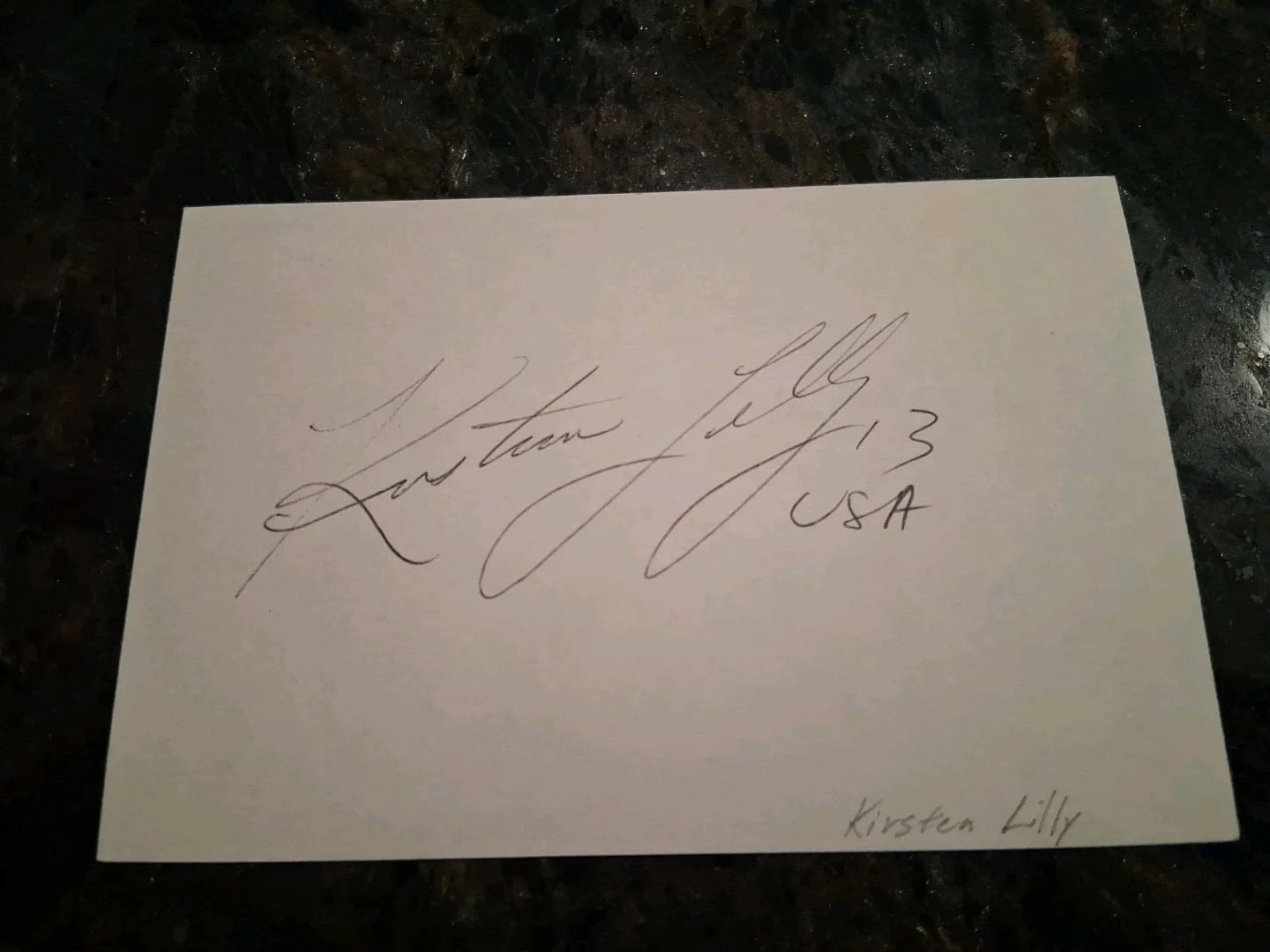 Kristen Lily — Kristen Lily Woman's Soccer Star 4x6 Index Card, изображение 3