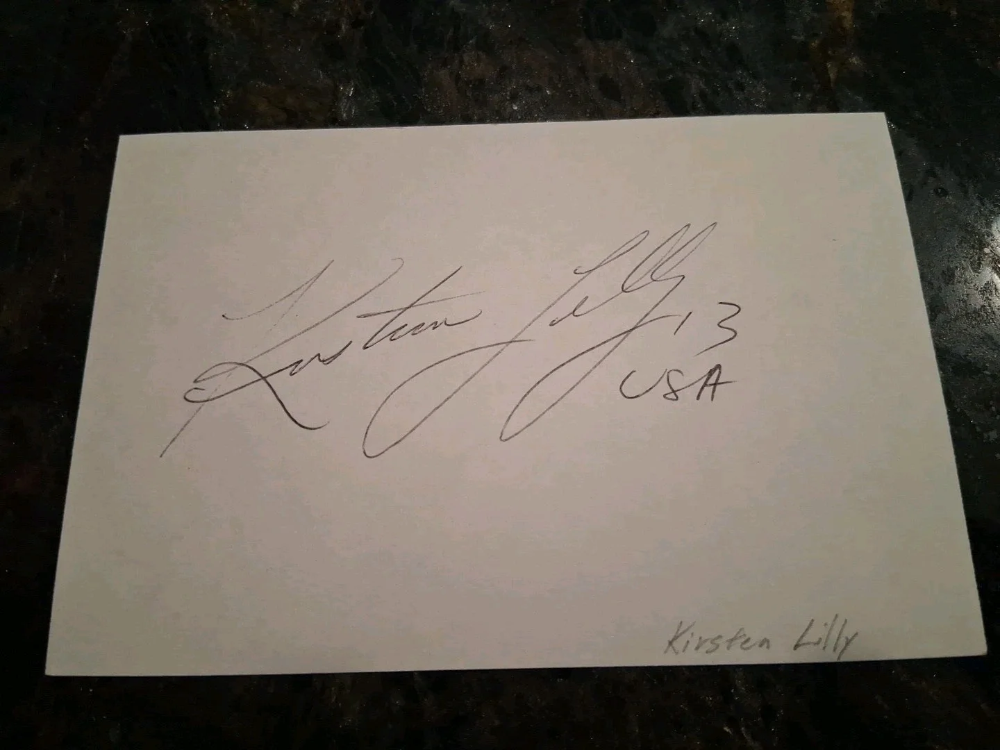 Kristen Lily — Kristen Lily Woman's Soccer Star 4x6 Index Card, изображение 4