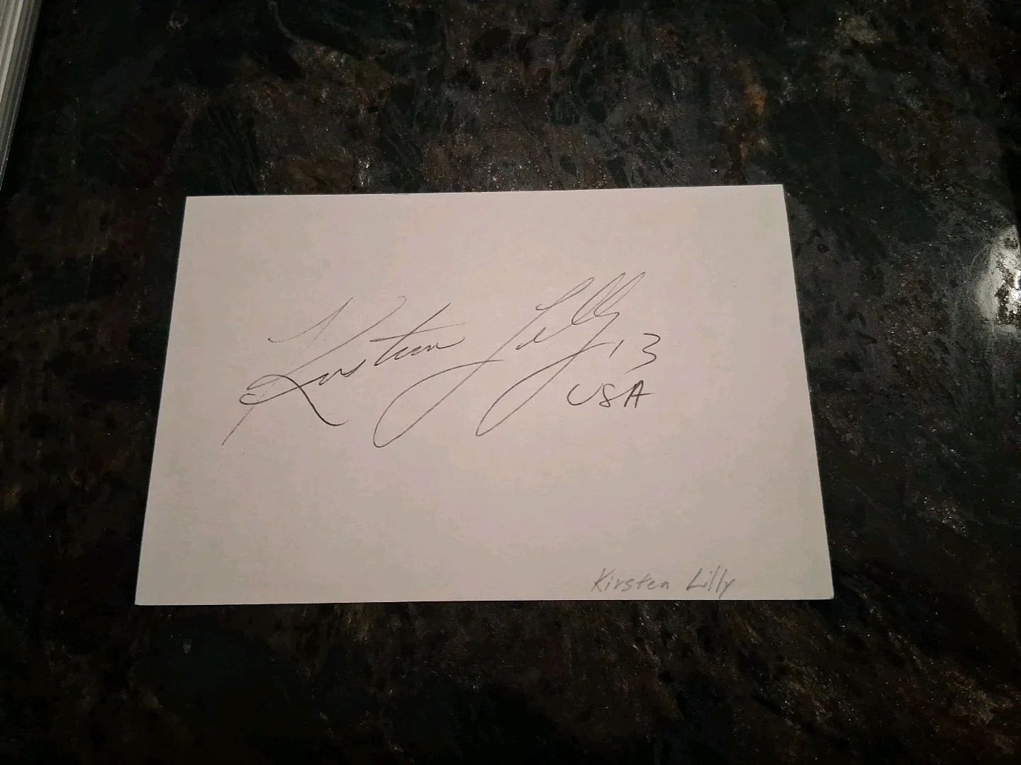 Kristen Lily — Kristen Lily Woman's Soccer Star 4x6 Index Card, изображение 5