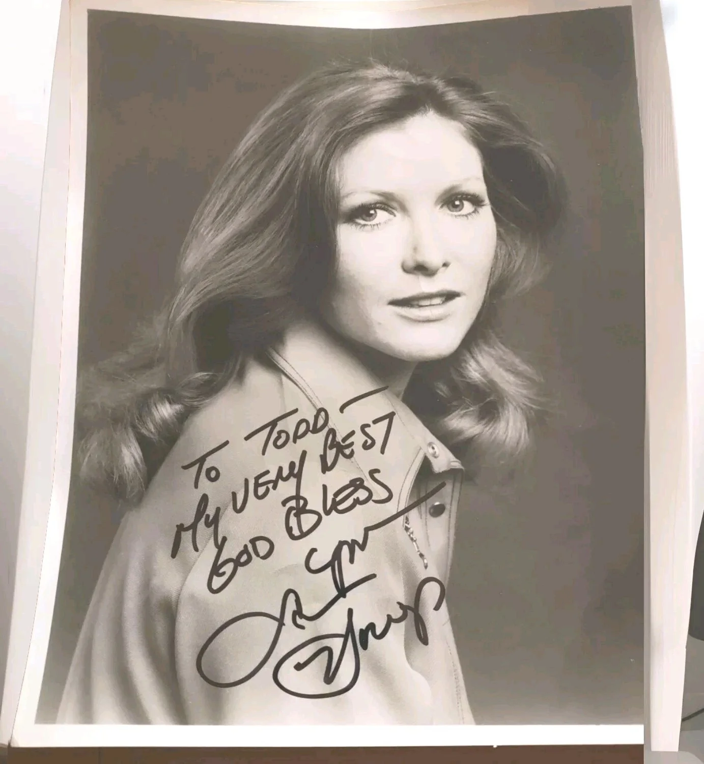 Susan Howard — Susan Howard Signed 8x10 Photo Autograph To Todd Dallas TV Actress, изображение 3