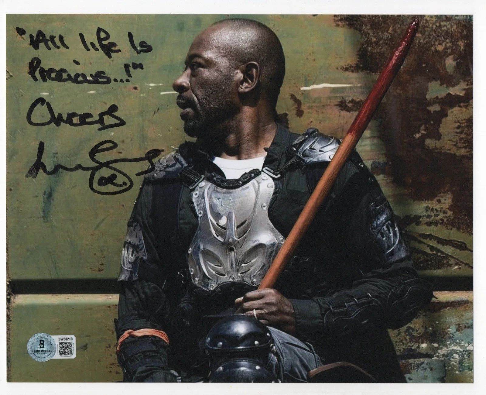 Lennie James — Lennie James autographed signed 8x10 photo Beckett BAS COA Walking Dead Morgan