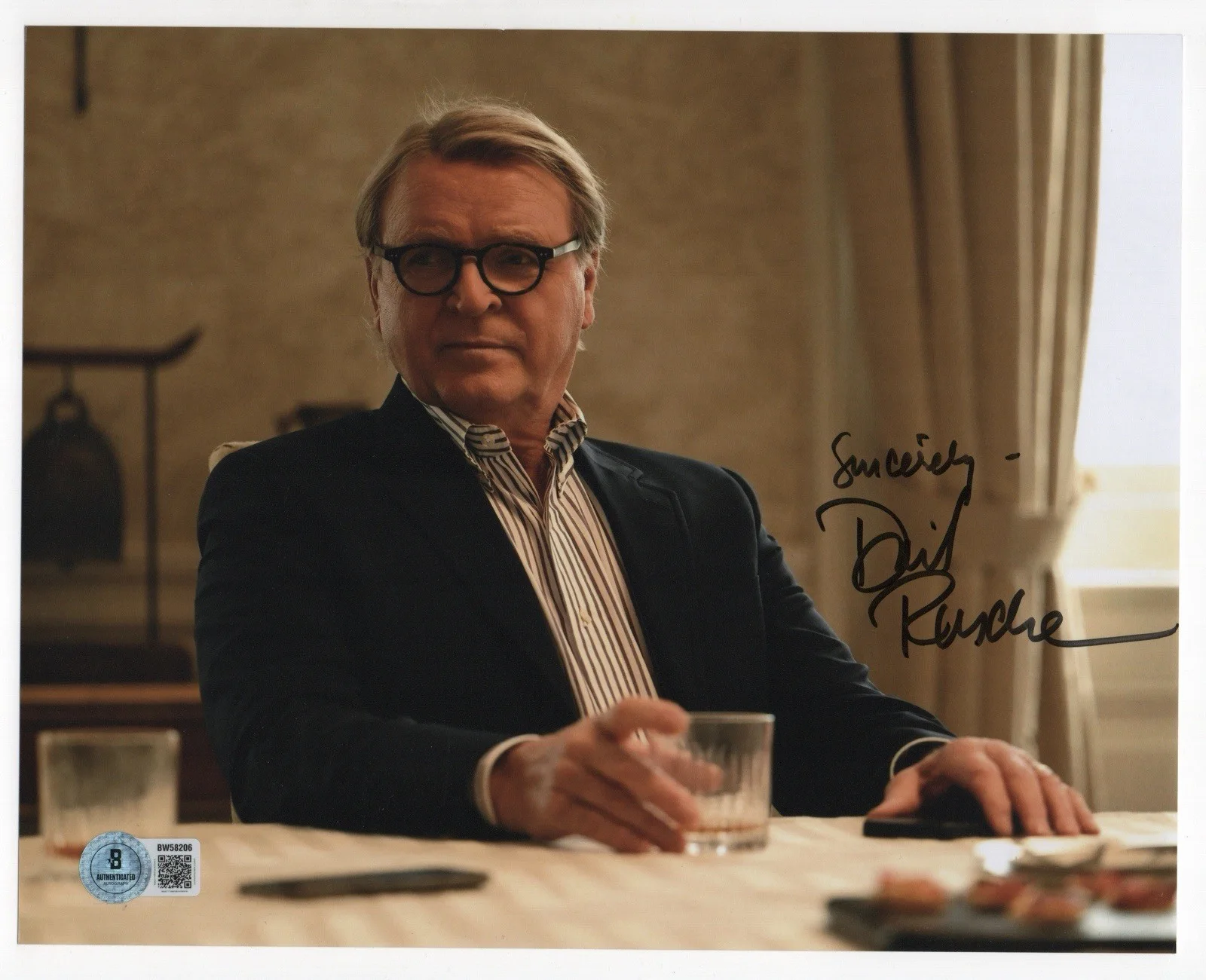 David Rasche — David Rasche autographed signed 8x10 photo Beckett BAS COA Karl Muller Royco CFO