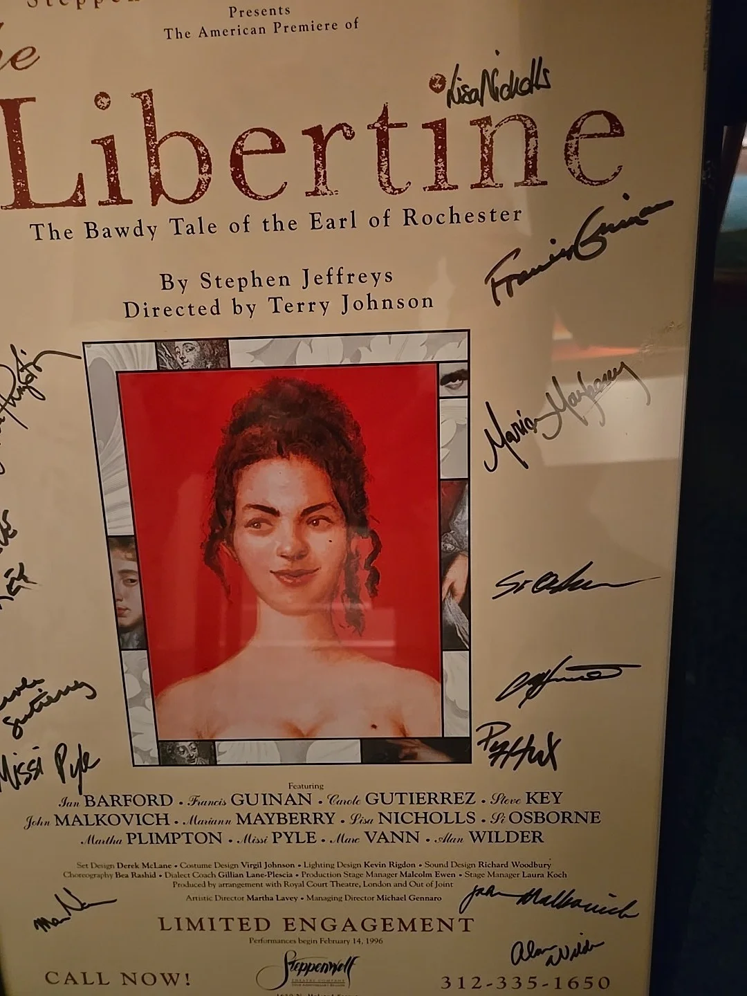 John Malkovich Autograph Steppenwolf Theatre The Libertine Signed, изображение 5