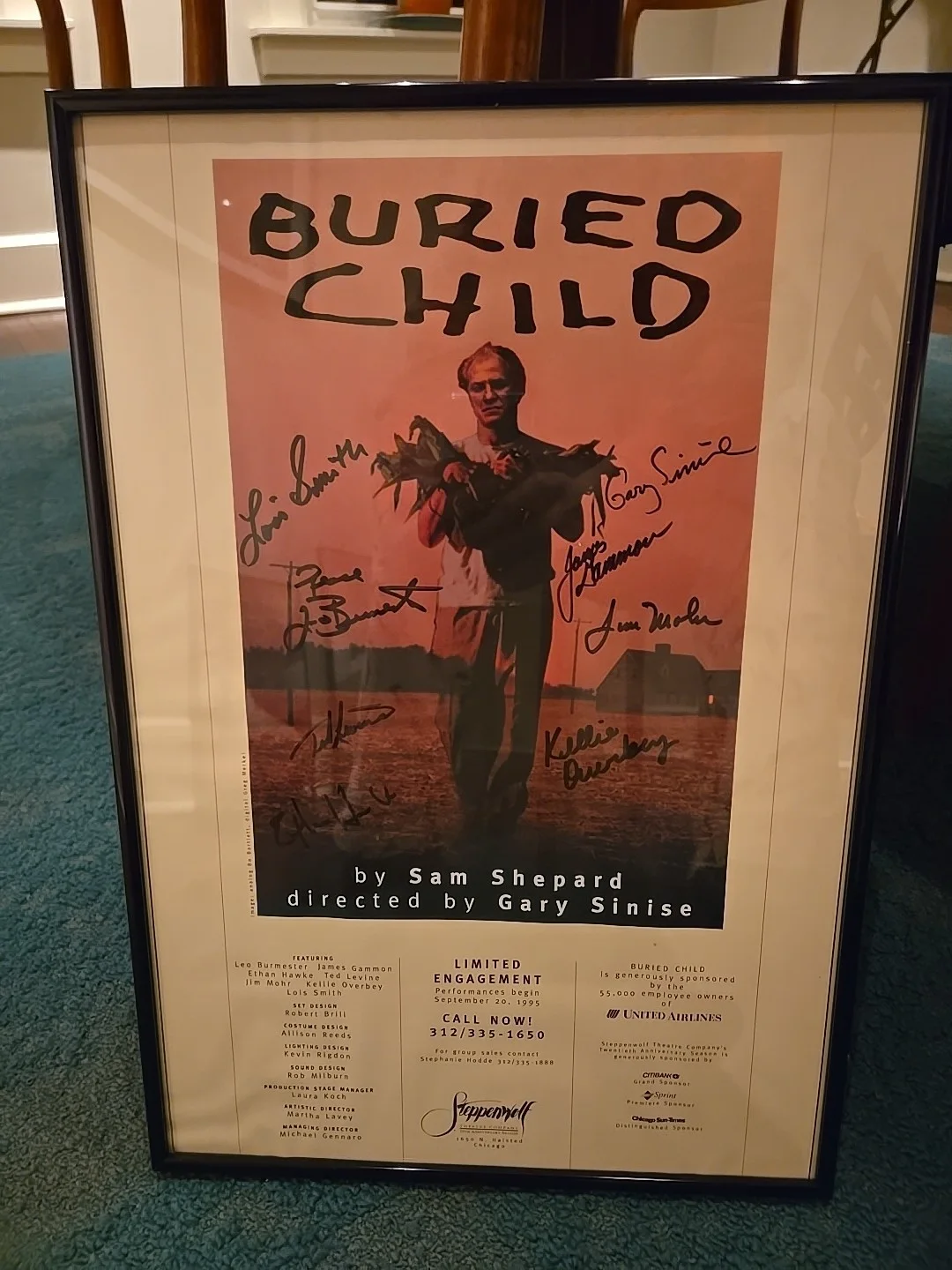 Gary Sinise Autograph Steppenwolf Theatre Buried Child, image 4