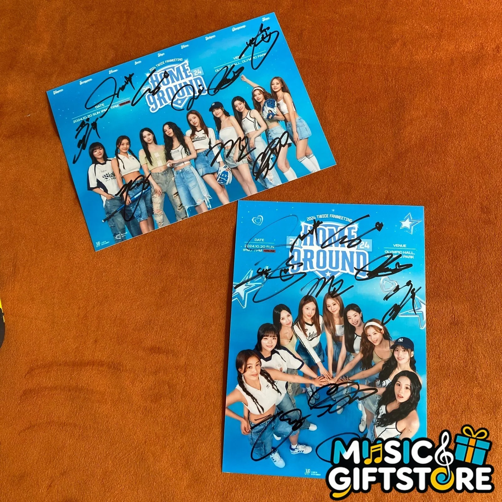 TWICE HOME GROUND Group Autographed Signed Photo 4*6 K-POP Collection 2024 #MUGS, изображение 2
