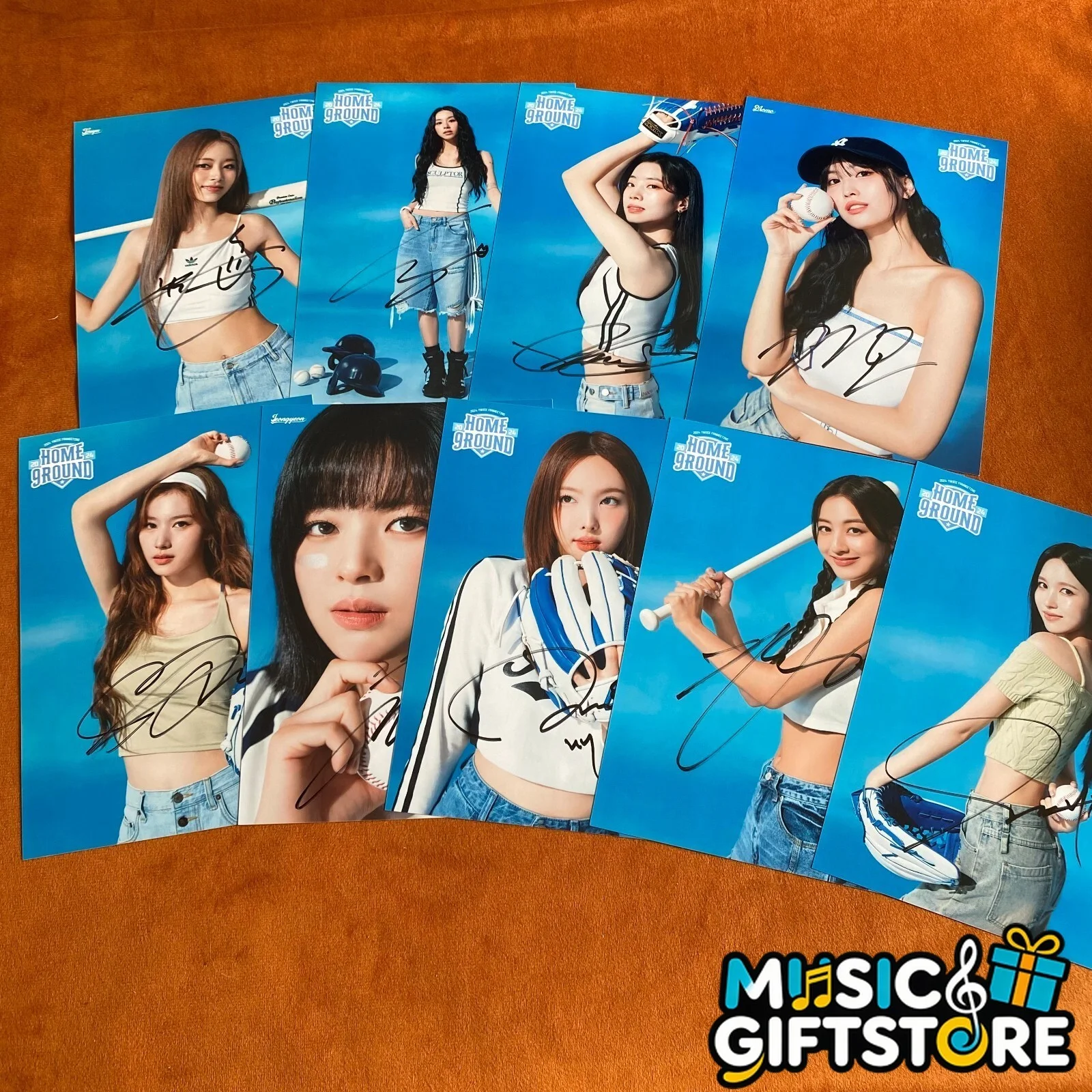 TWICE HOME GROUND Autographed Signed Photo 4*6 K-POP Collection 2024 #MUGS, изображение 2