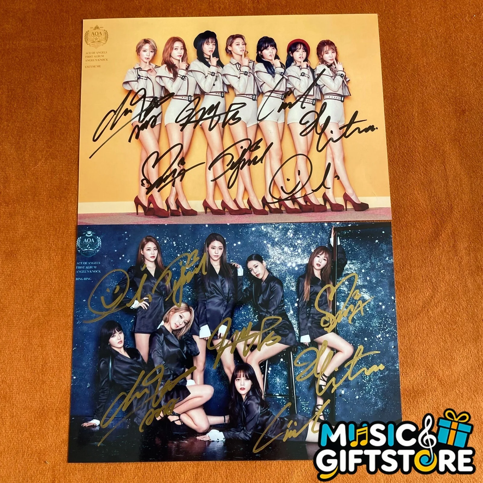 AOA Group Autographed Signed Photo 4*6 K-POP Picture Collection 2021 #MUGS, изображение 2