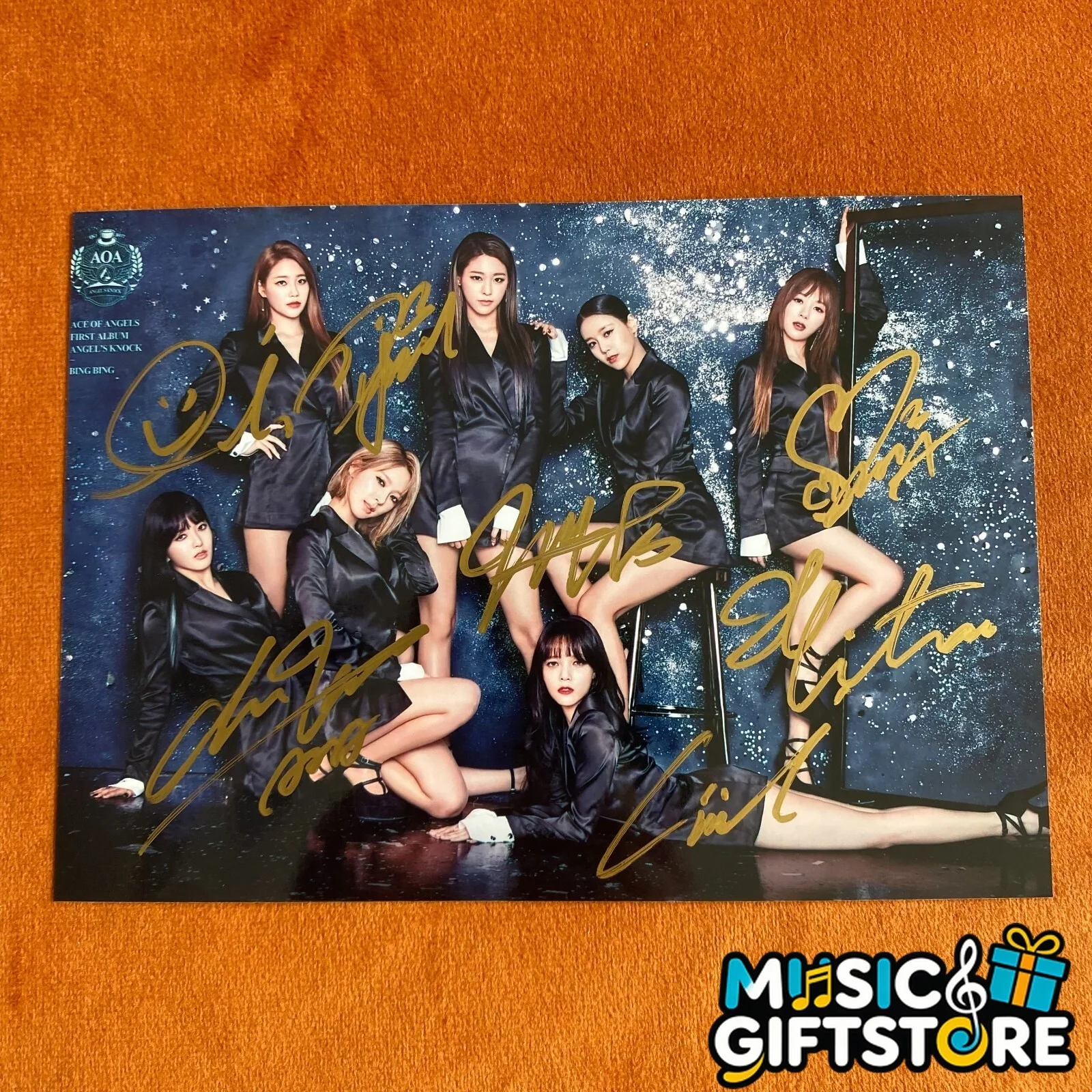 AOA Group Autographed Signed Photo 4*6 K-POP Picture Collection 2021 #MUGS, изображение 3