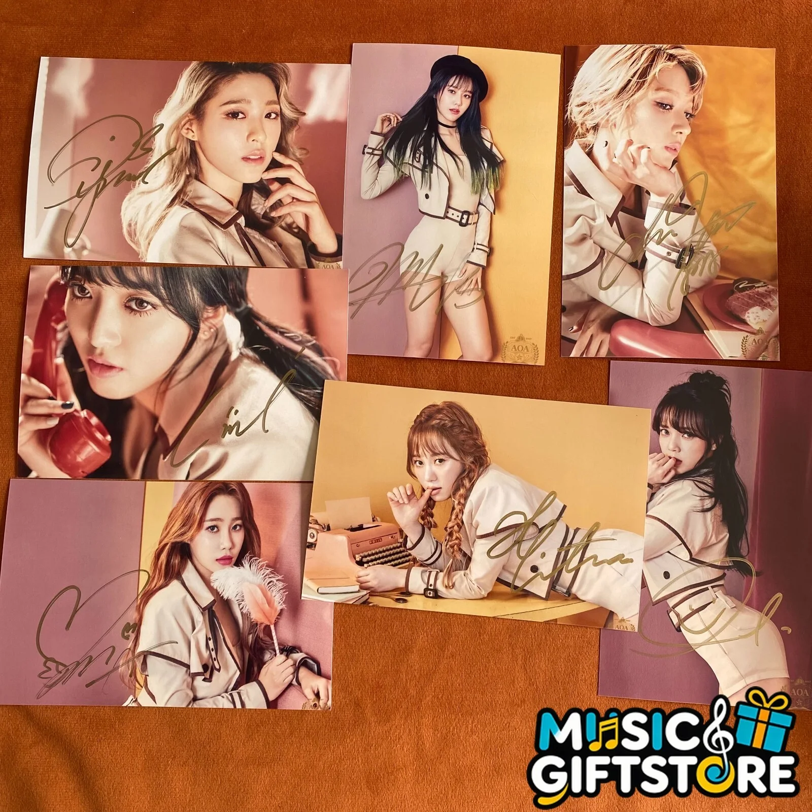AOA Angle's Knock Autographed Signed Photo 4*6 K-POP Picture Collection 2021 #MU, image 2