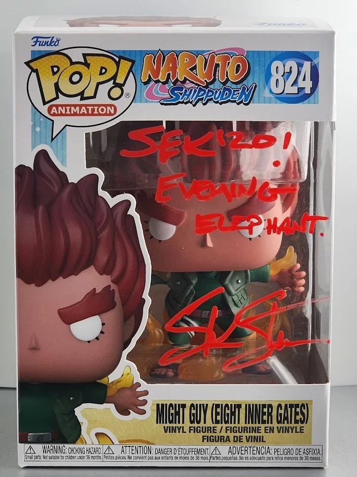 Skip Stellrecht — Skip Stellrecht Signed Autographed Quoted Funko Pop #824 Might Guy Naruto