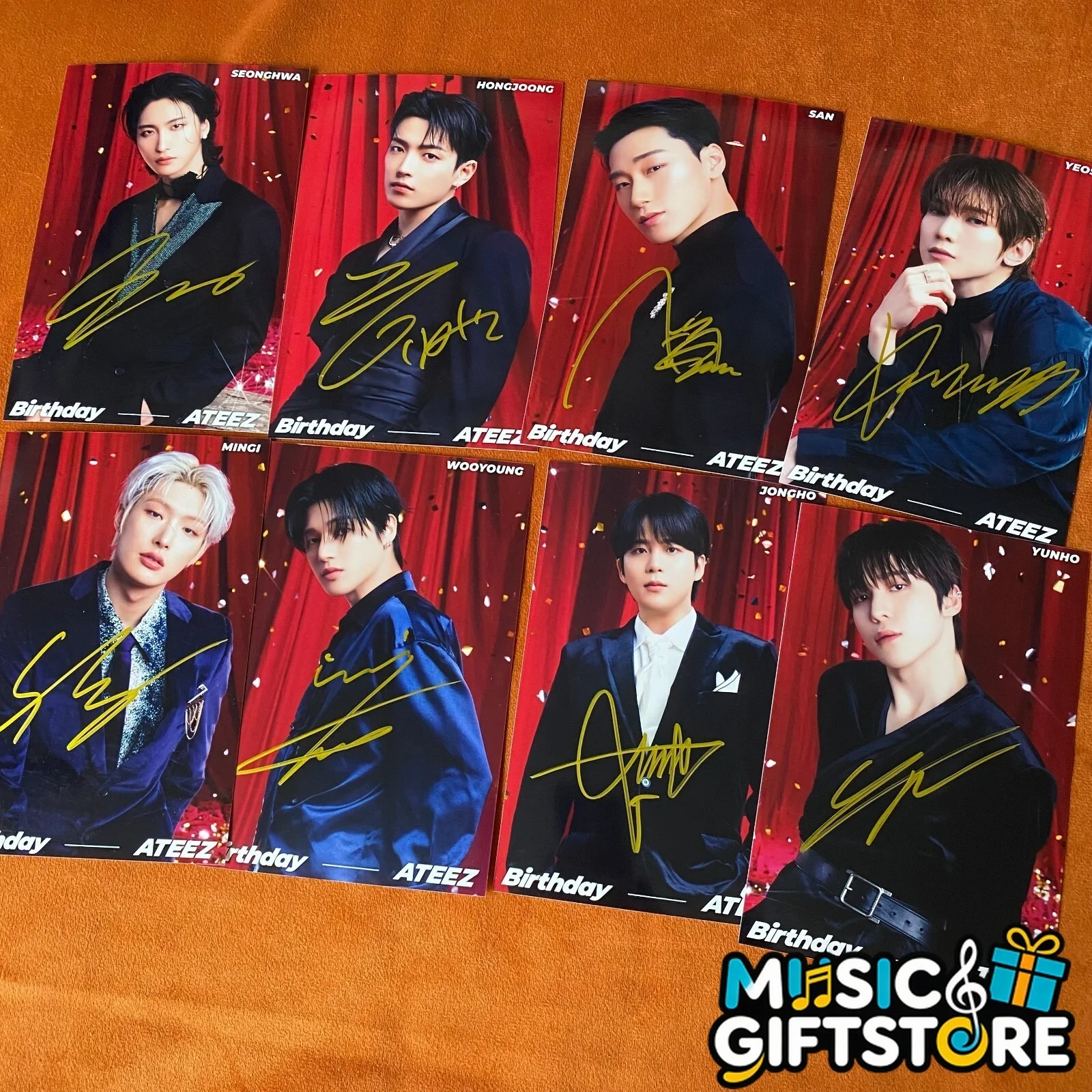 SALE ATEEZ ateez Autographed Signed Photo for Birthday K-POP Collection 2024 #MU, image 2