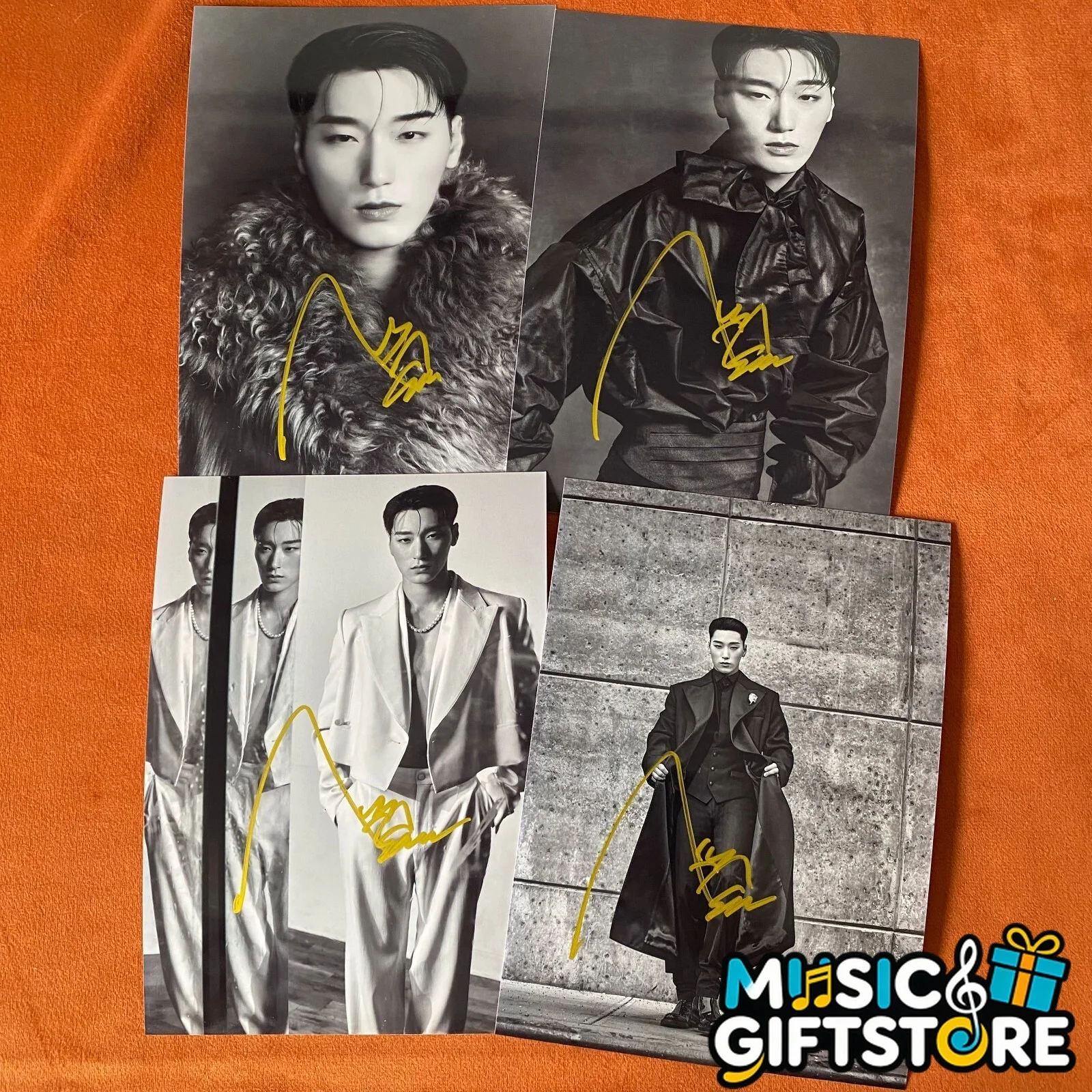 ATEEZ ateez SAN Autographed Signed Photo 4*6 K-POP Collection Gifts 2024D #MUGS, image 2