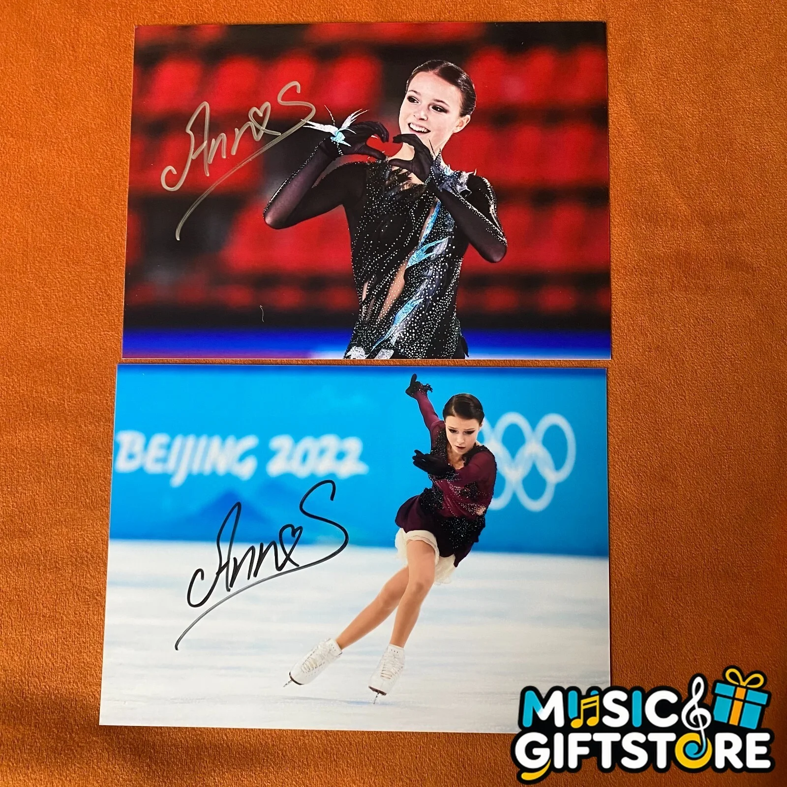 Anna Shcherbakova Ania Autographed Signed Photo Autographs figure skating 2024A, image 2