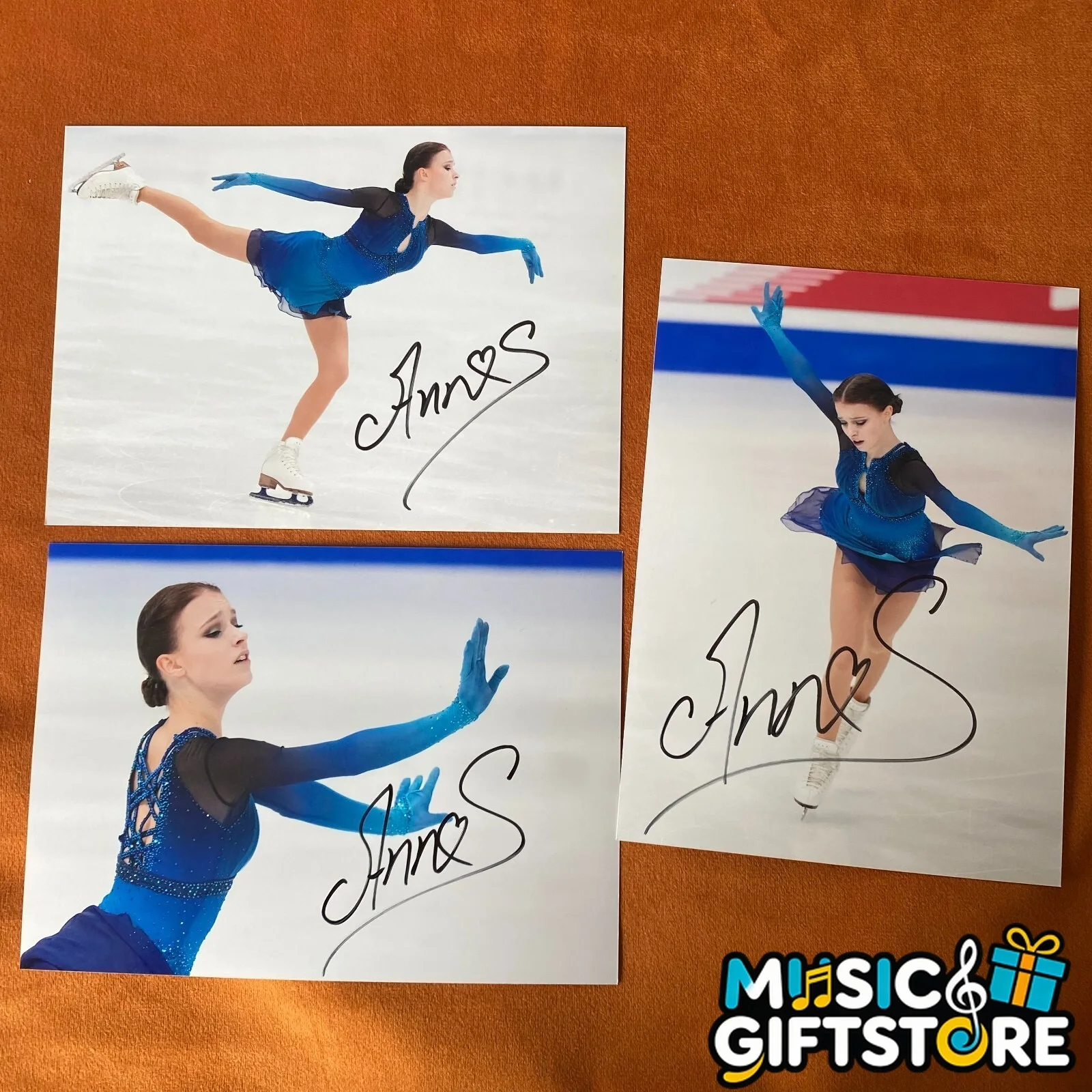 Anna Shcherbakova Ania Autographed Signed Photo Autographs figure skating 2024, image 2
