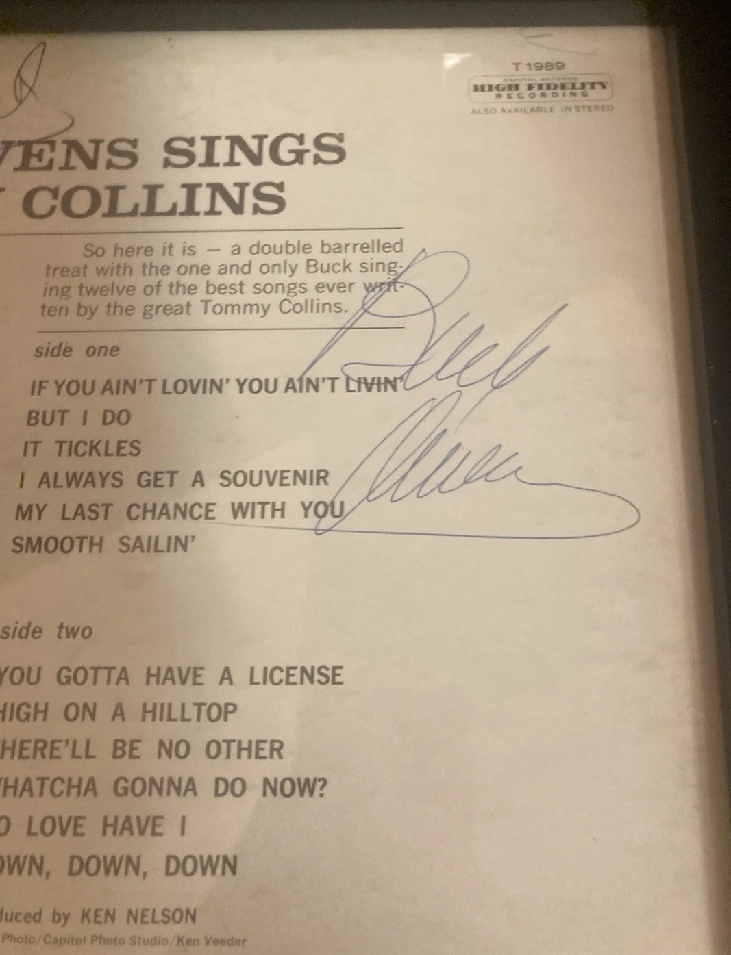 BUCK OWENS & HIS BUCKAROOS / BAND SIGNED ALBUM /CLASSIC LINEUP / MEGA RARE / JSA, изображение 3